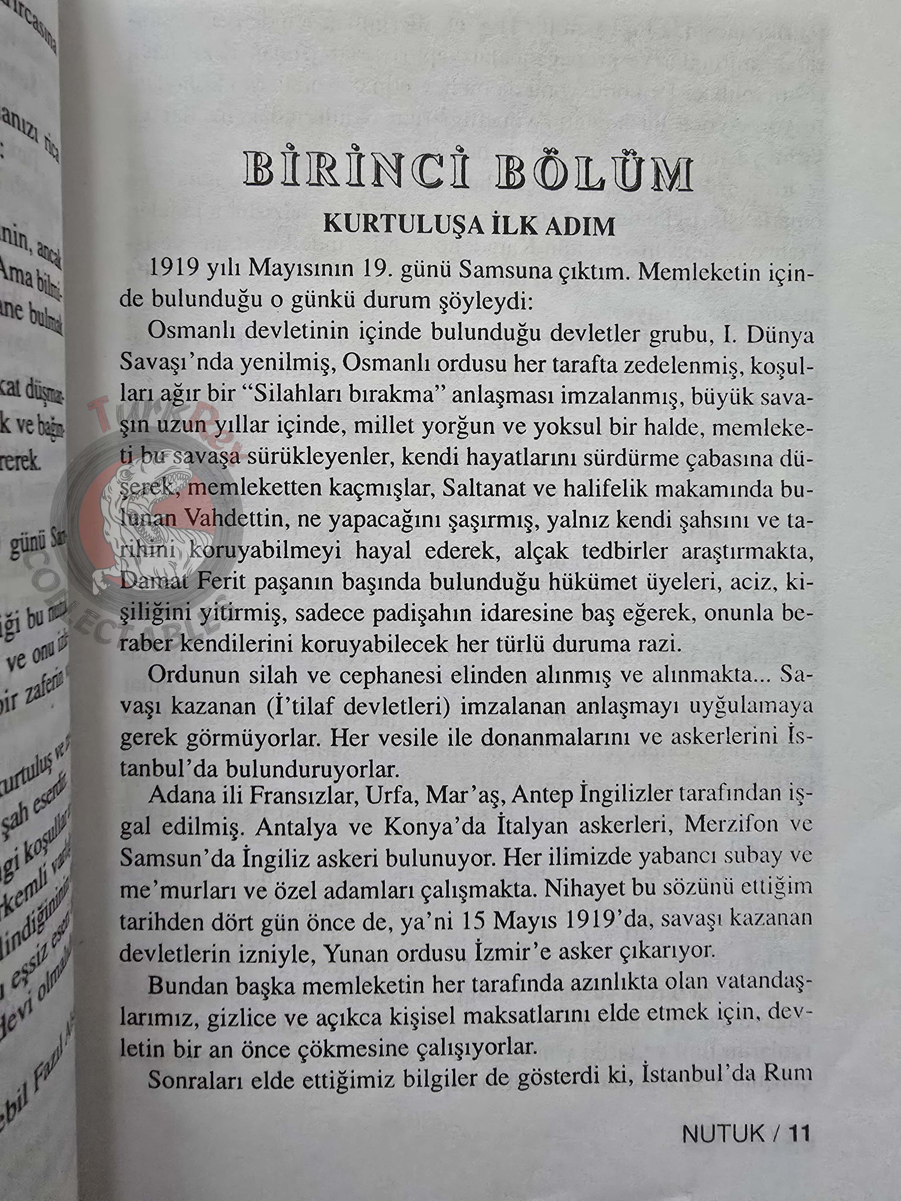 Mustafa Kemal Atatürk – Nutuk The Speech 1998 Turkish Book Turkey