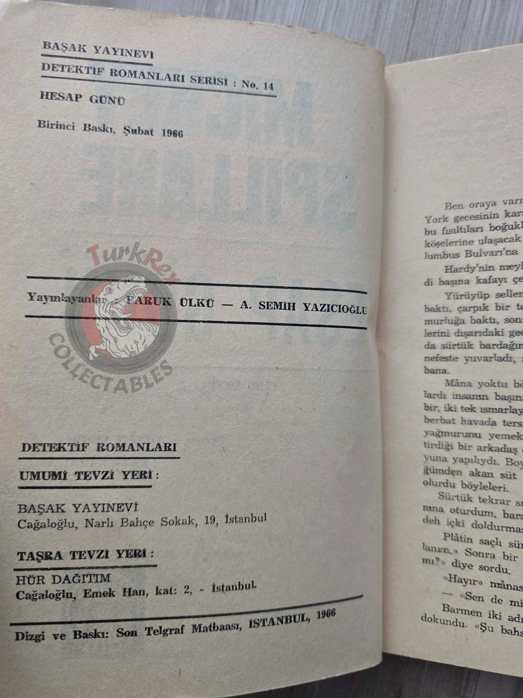 Mickey Spillane – The Deep 1966 1st Turkish Book Turkey