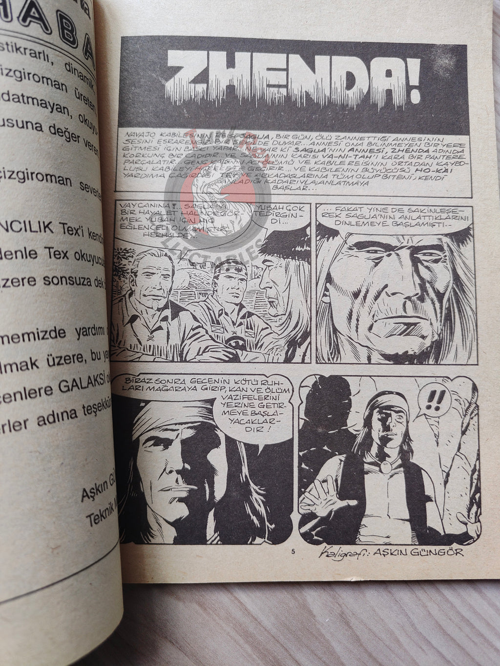 Tex #1 Zhenda 1993 Turkish Comic Turkey Bonelli Willer
