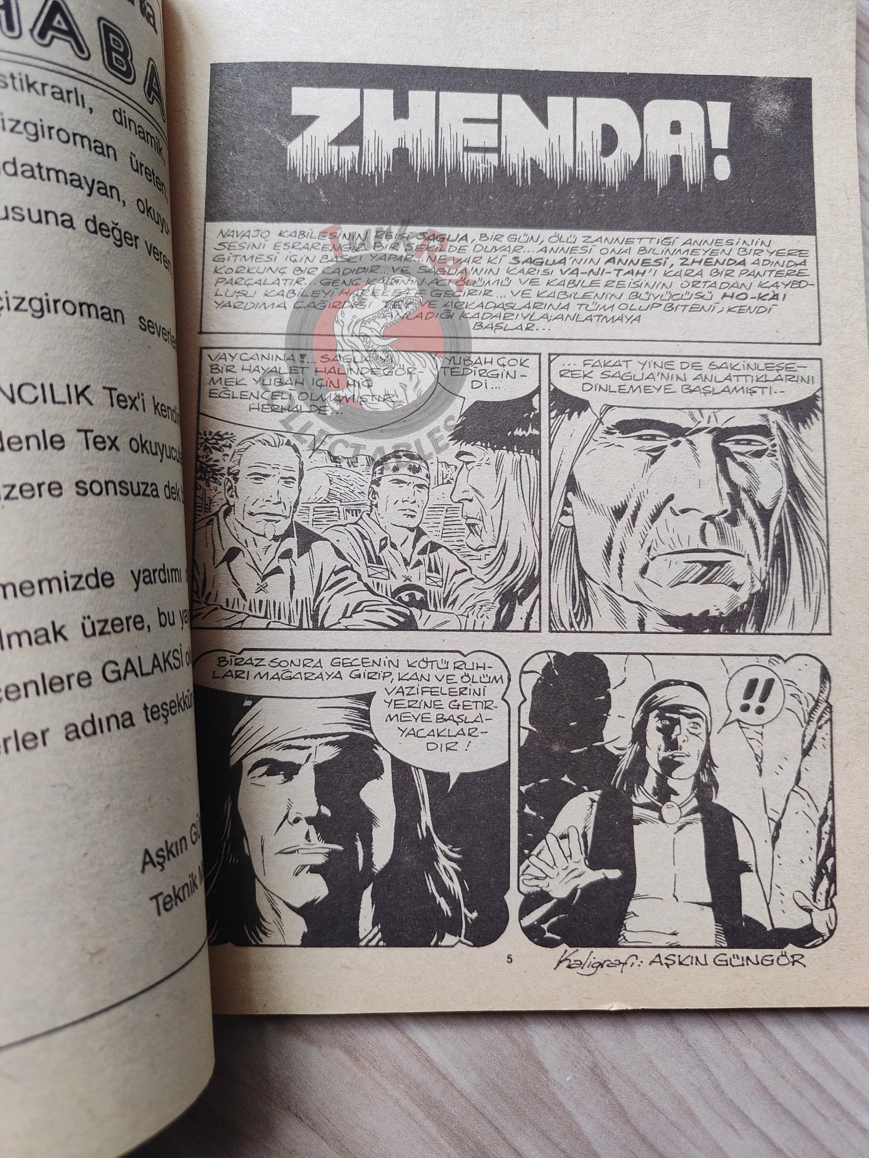 Tex #1 Zhenda 1993 Turkish Comic Turkey Bonelli Willer