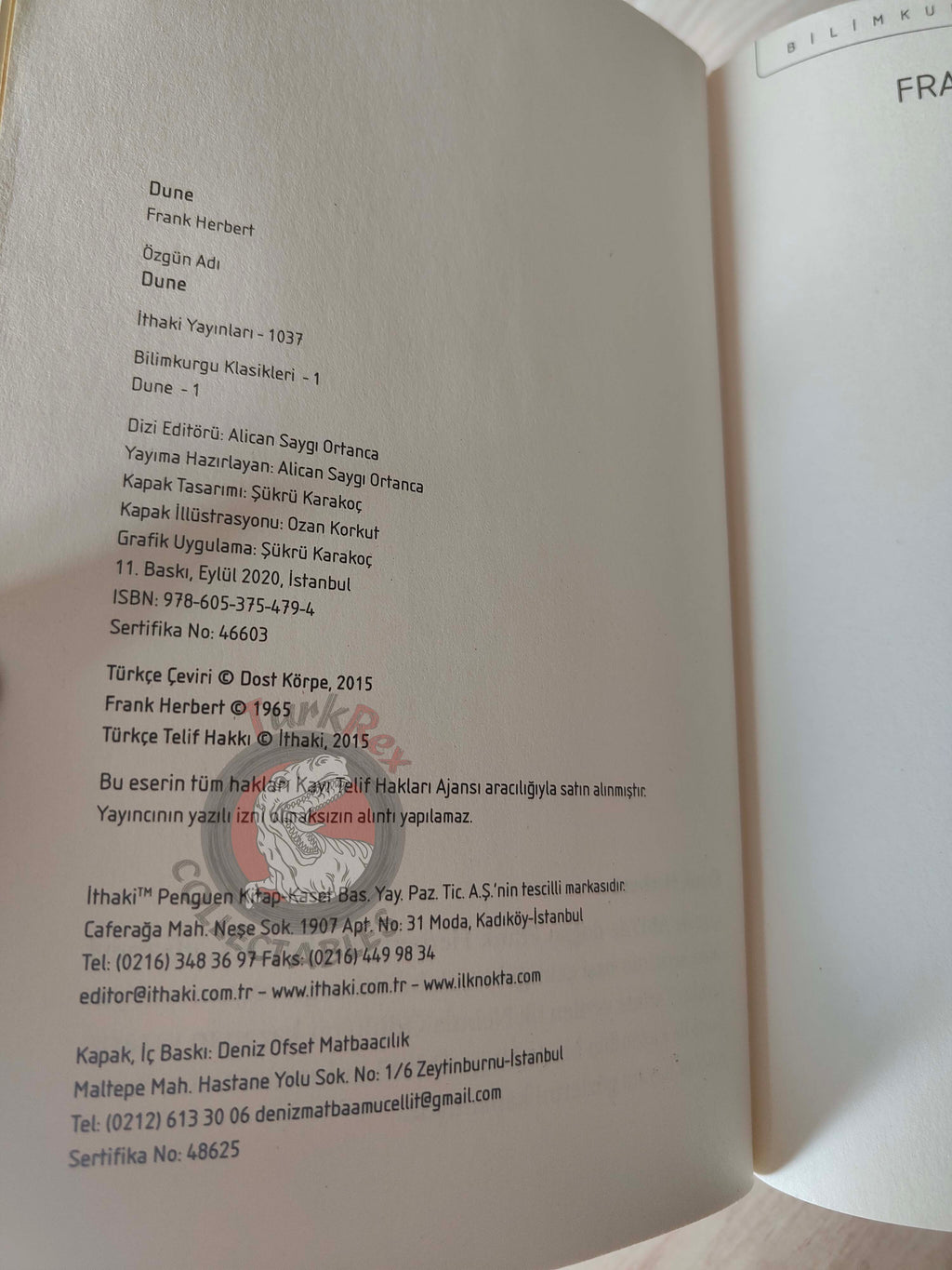 Frank Herbert – Dune Turkish Book Turkey Dune Series