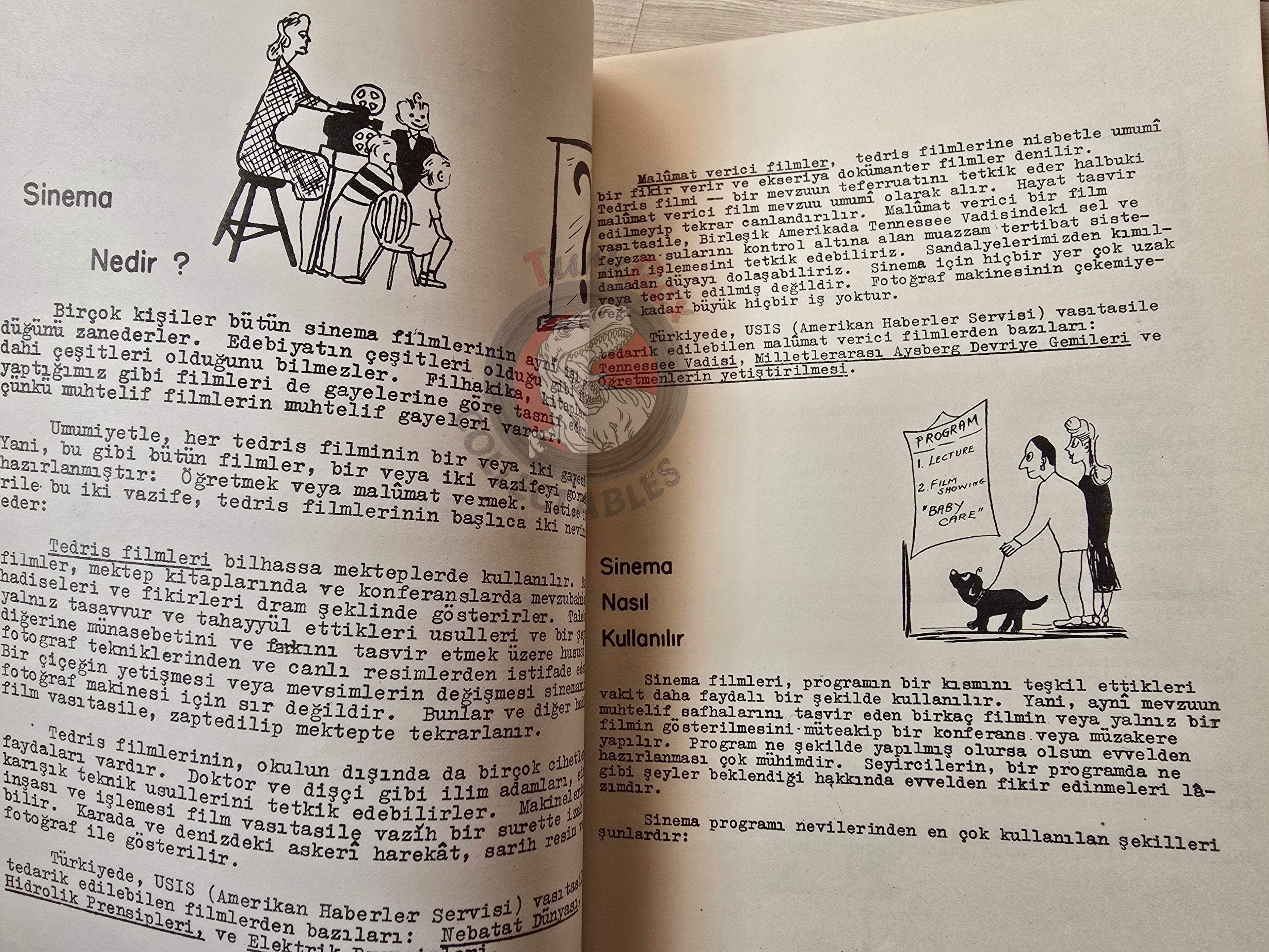 Guide to 16 mm Motion Pictures United States Information Service 1950s Turkish Book Turkey