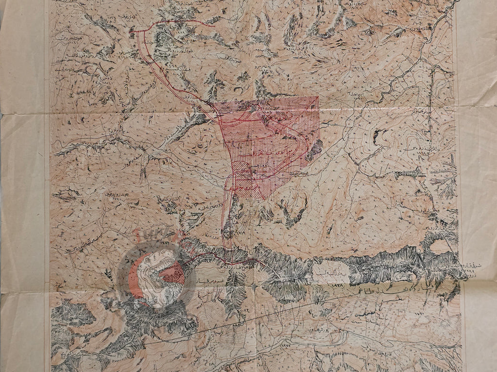 Karwendel Summit Sheet Ottoman Script 1926 Military Map Austria Tactics Rudolf OberHauser