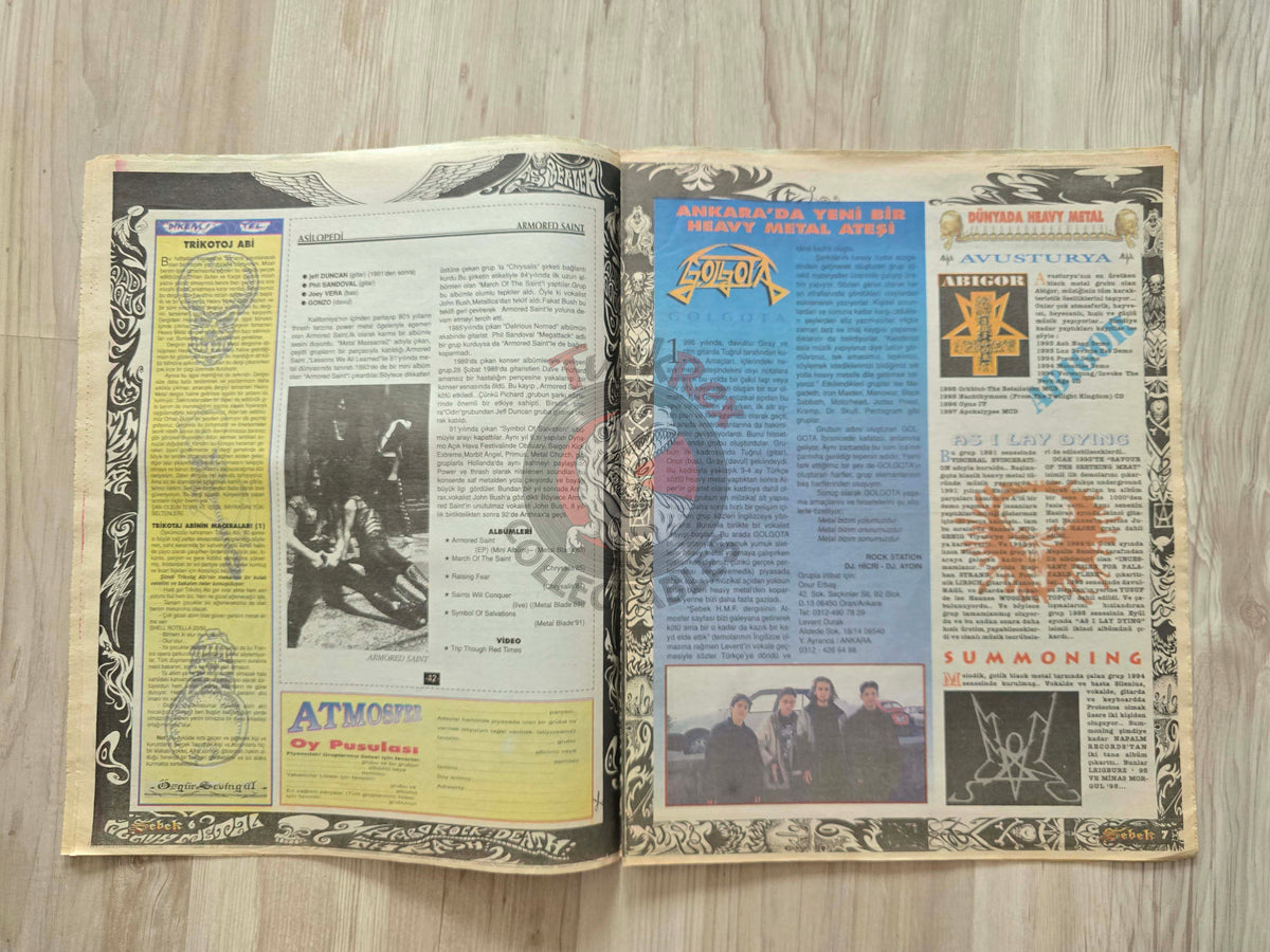 Şebek Fanzine 1998 Ozzy Osbourne  Turkish Mag Turkey Black Sabbath Venom Iron Maiden Slayer
