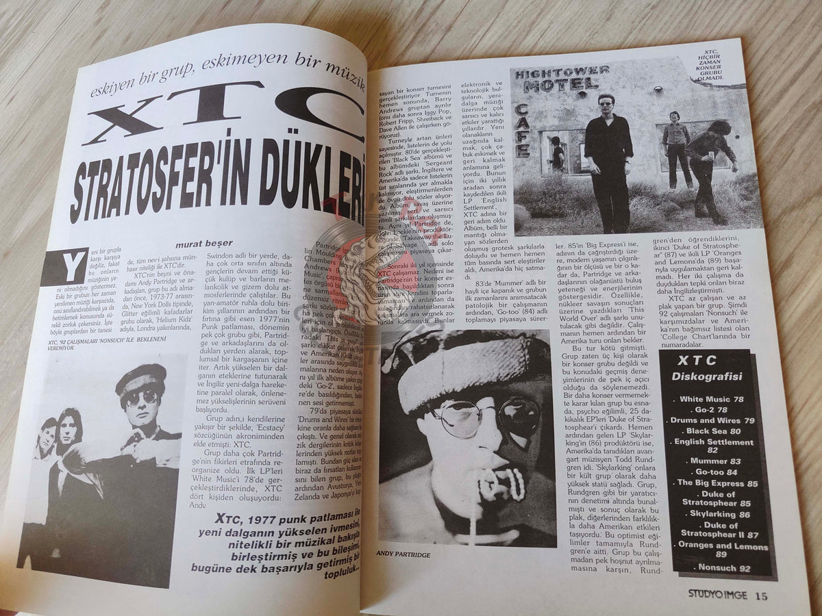 Stüdyo İmge 1992 Megadeth Turkish Mag Turkey Extreme Suzanne Vega Sonic Youth XTC