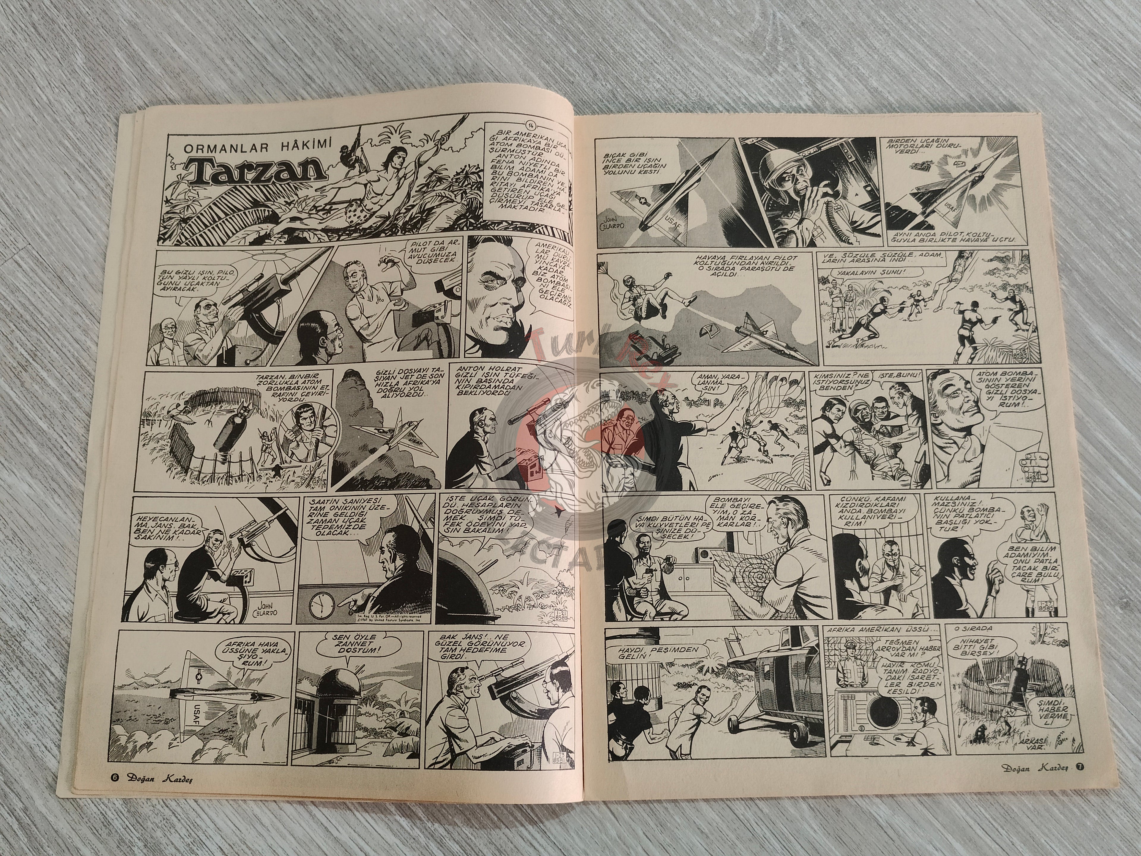 Doğan Kardeş 1967 Magazine #23 Turkish Comic Turkey Zero X, Tarzan, Buck Rogers