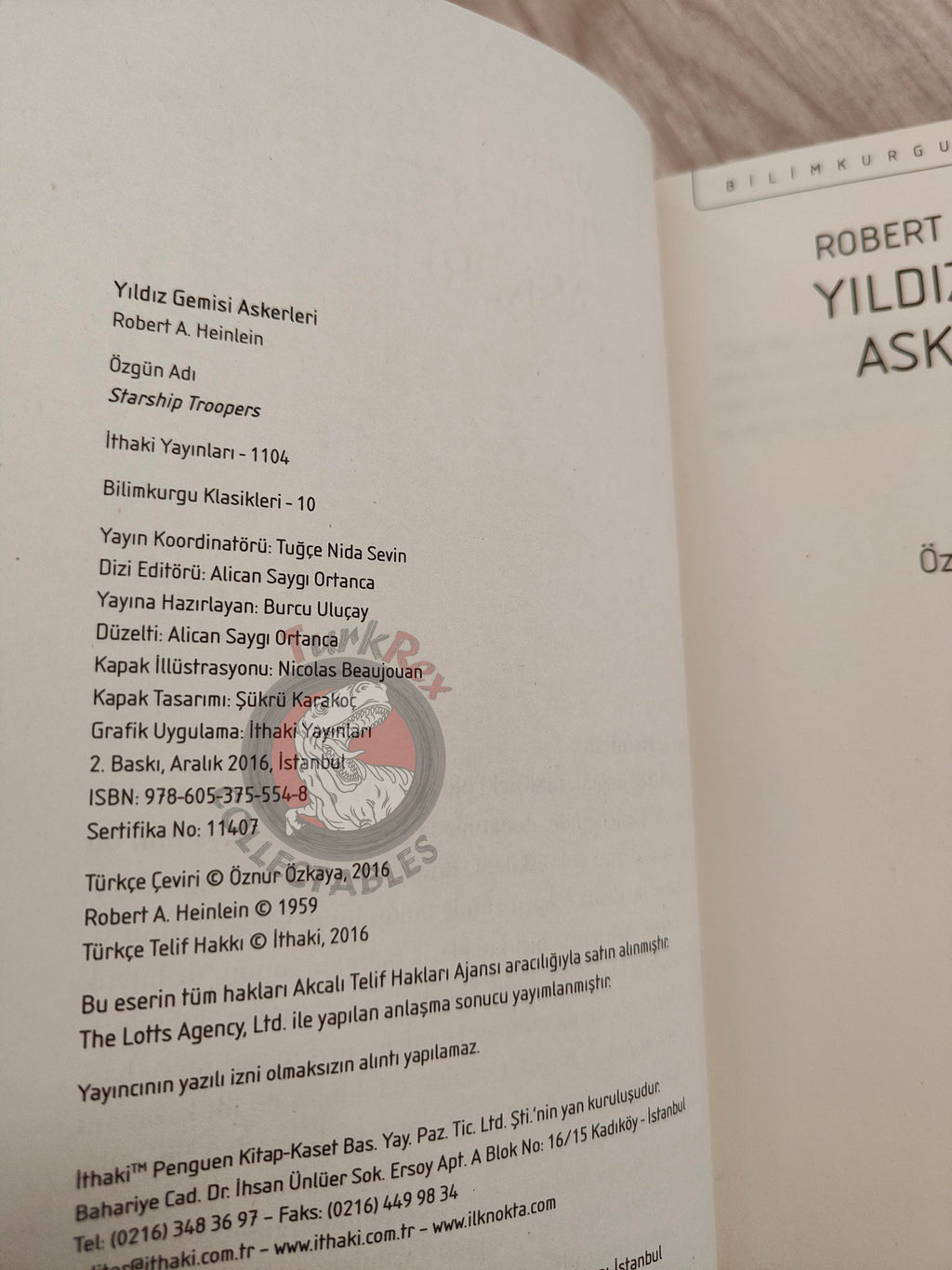 Robert A. Heinlein  – Starship Troopers 2016 Turkish Book Turkey