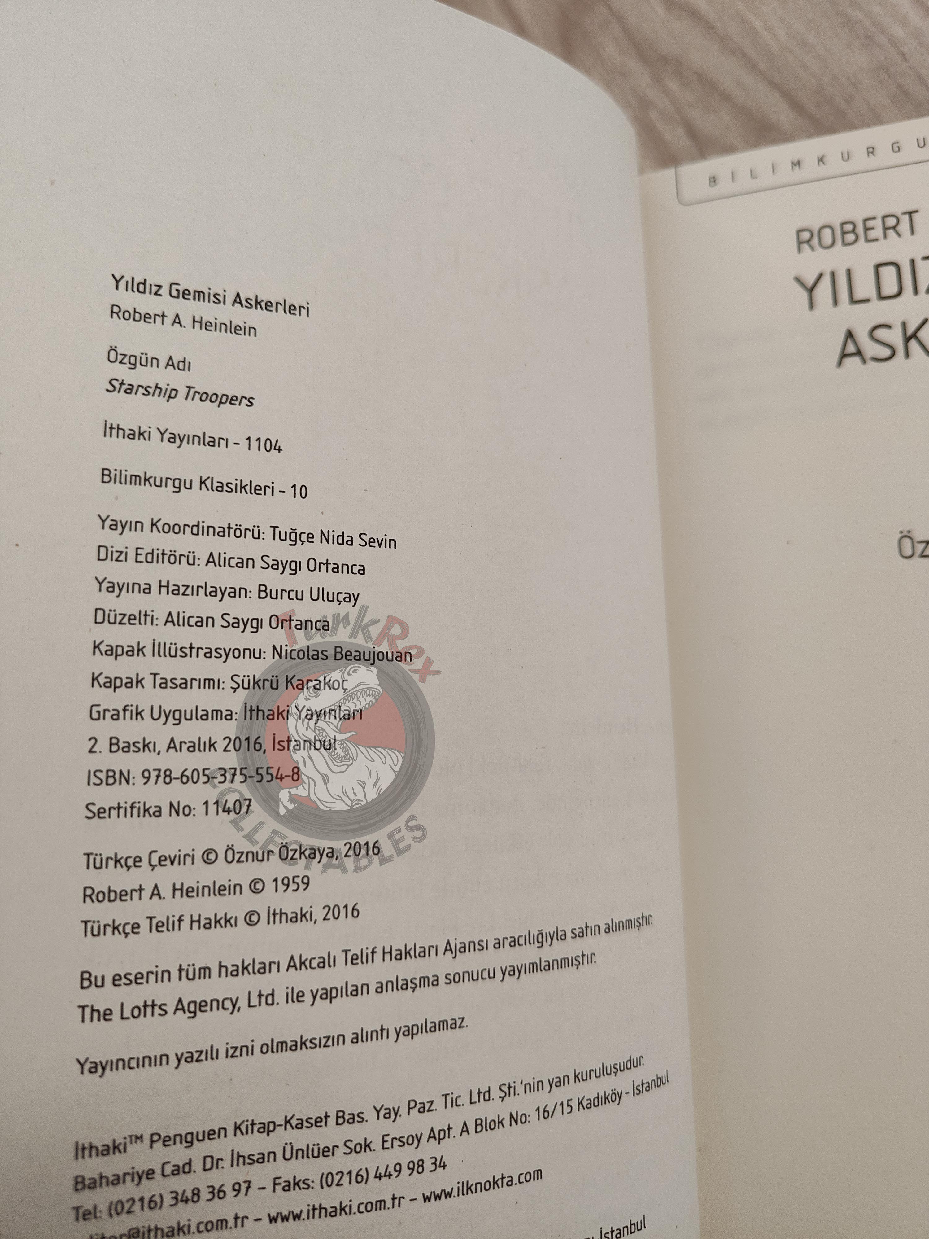 Robert A. Heinlein  – Starship Troopers 2016 Turkish Book Turkey