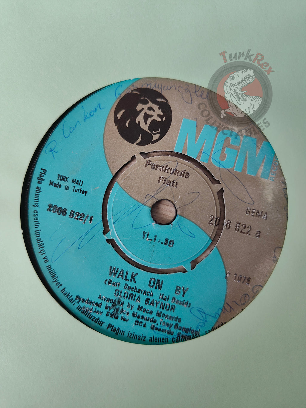Gloria Gaynor – Walk On By 7" Turkish Pressing Vinyl Turkey Edition