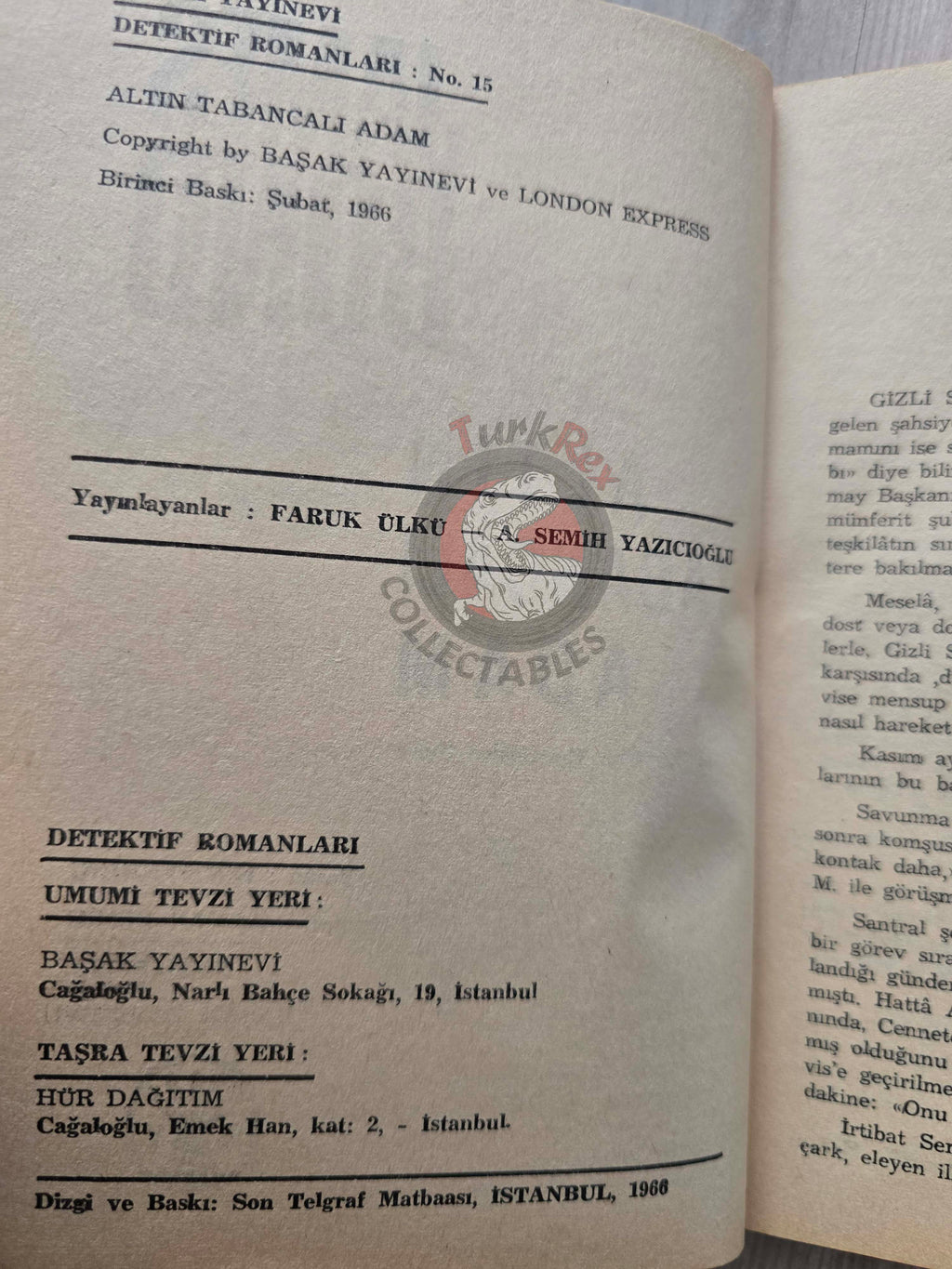 James Bond - The Man with the Golden Gun 1966 1st Turkish Book Turkey Ian Fleming