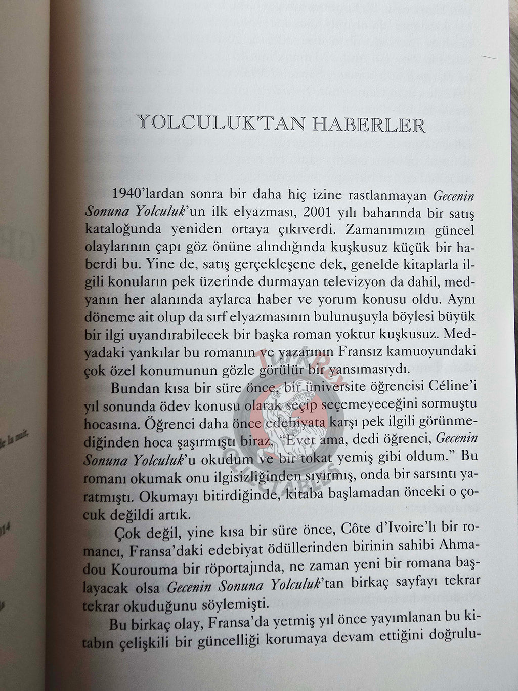 Louis-Ferdinand Céline – Journey to the End of the Night 2017 Turkish Book Turkey