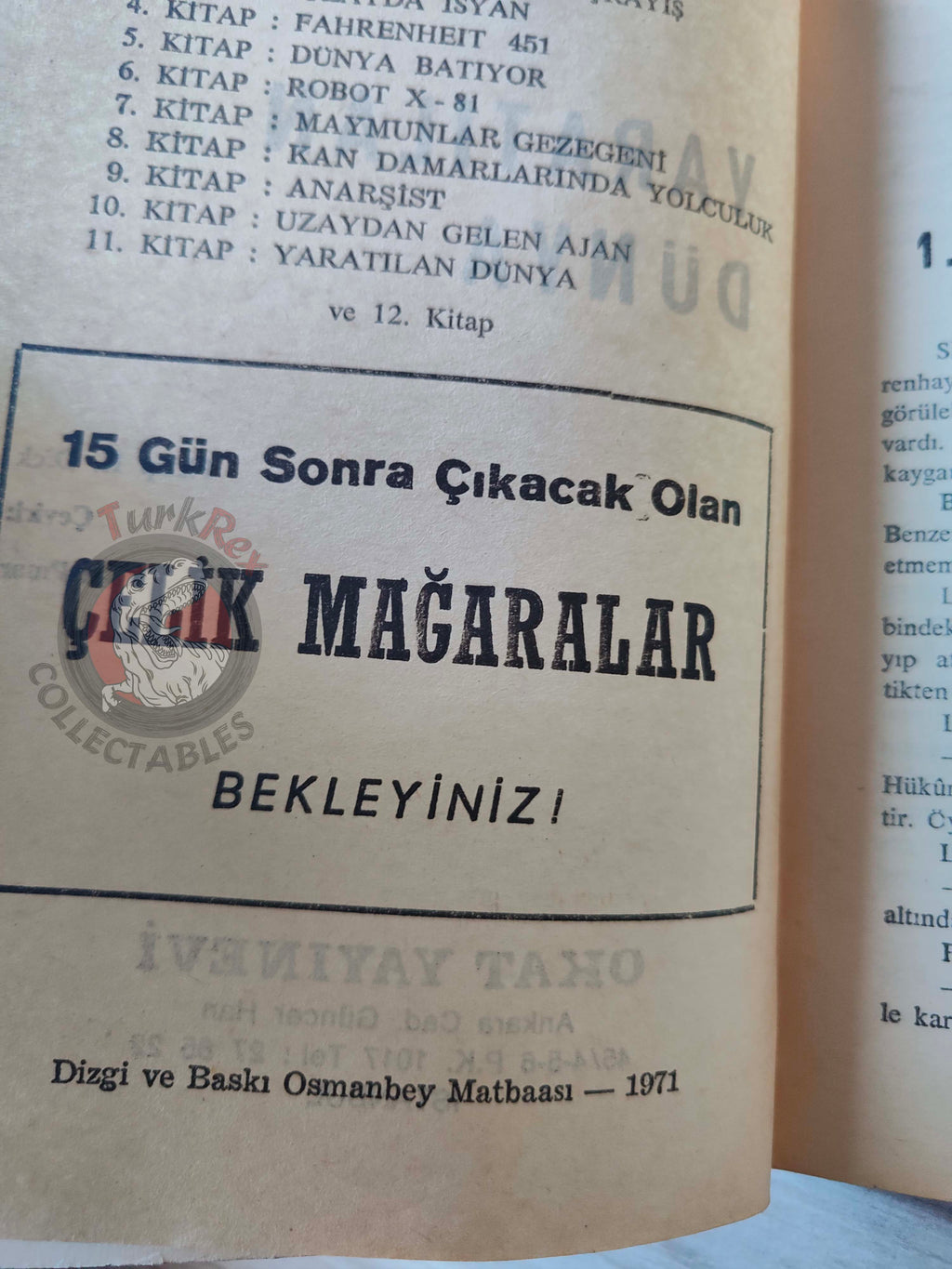 Philip K. Dick – The World Jones Made 1971 1st Turkish Book Turkey