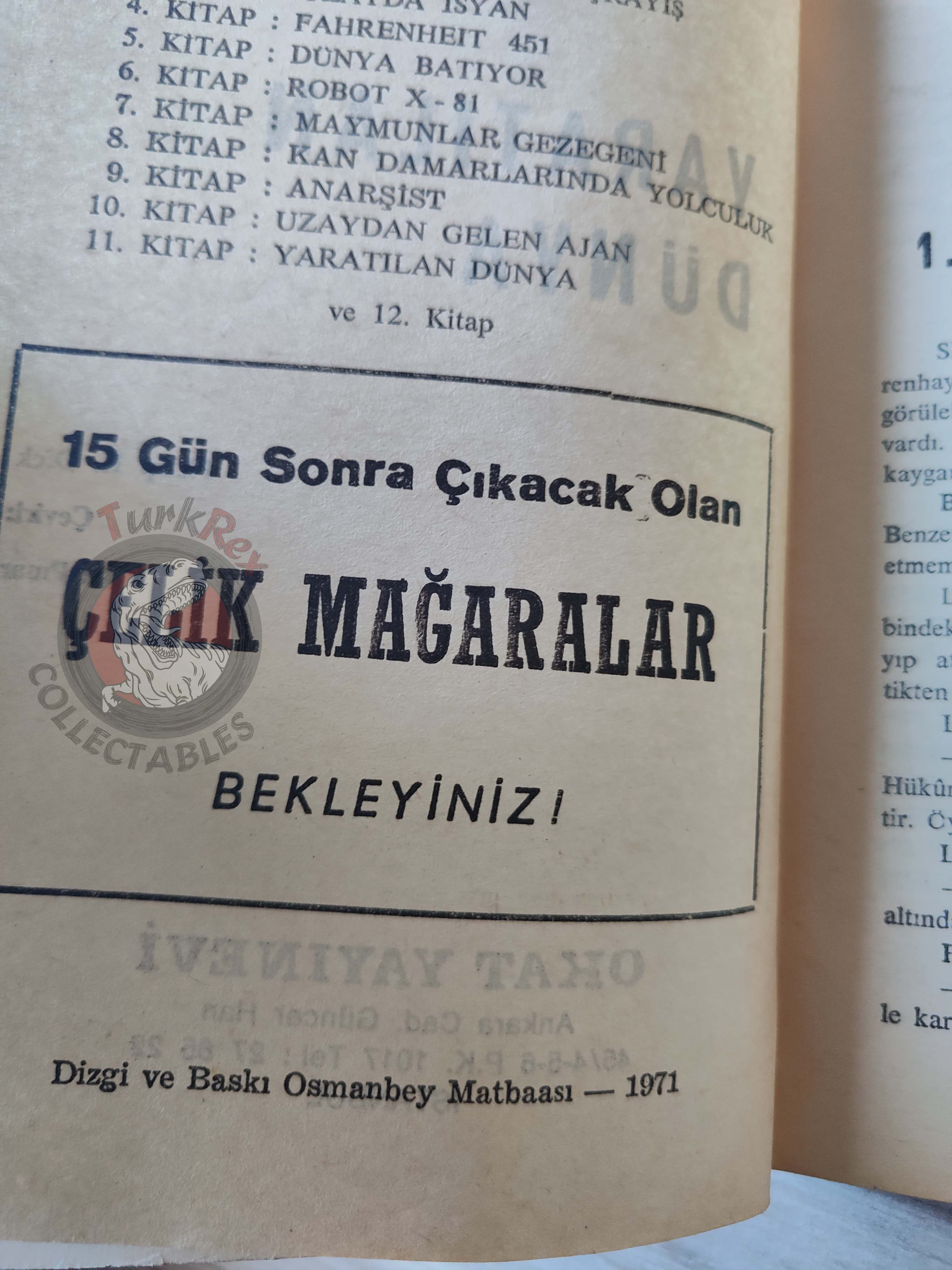 Philip K. Dick – The World Jones Made 1971 1st Turkish Book Turkey