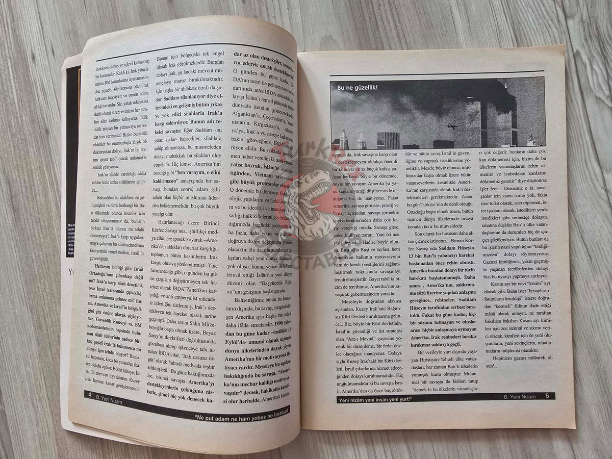 Yeni Nizam 2002 Saddam Hussein Iraq Turkish Magazine Turkey Middle East Islam George W. Bush