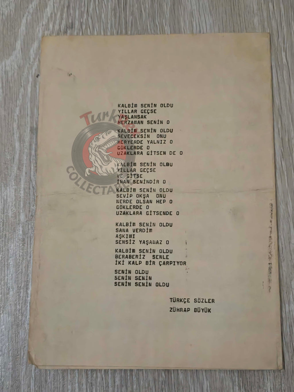 Jean François Michael – Adieu Jolie Candy Turkish Vintage Musical Notes Sheet Turkey