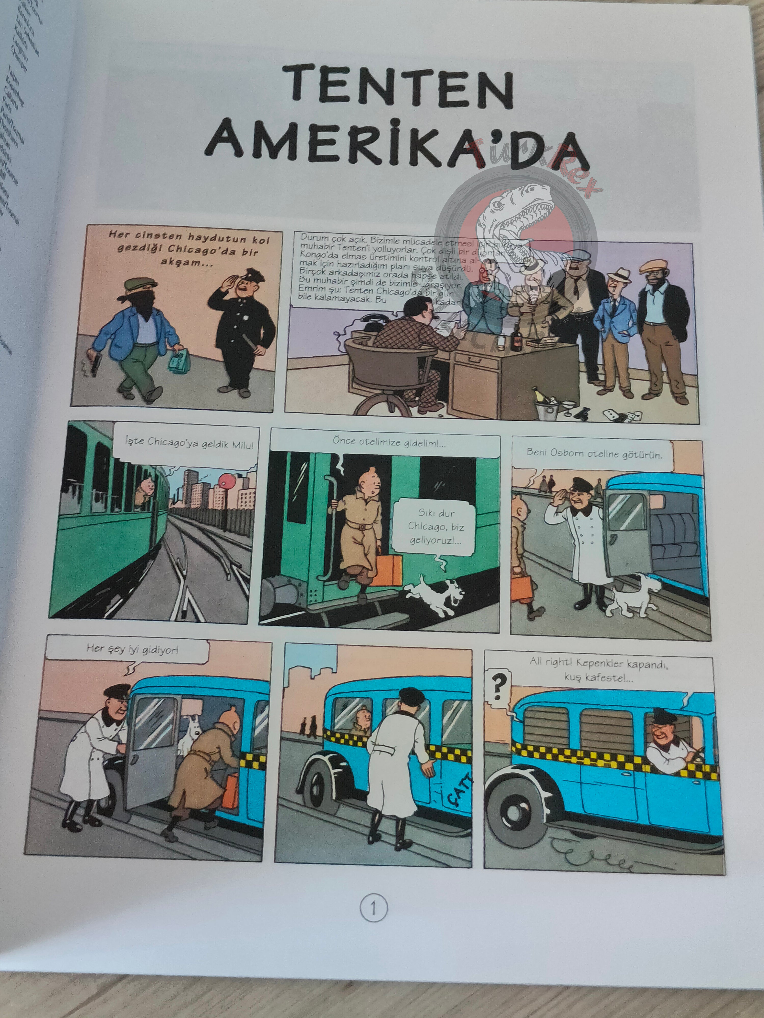 Tintin – Tintin in America 1998 Turkish Edition Comic Turkey 2nd YKY