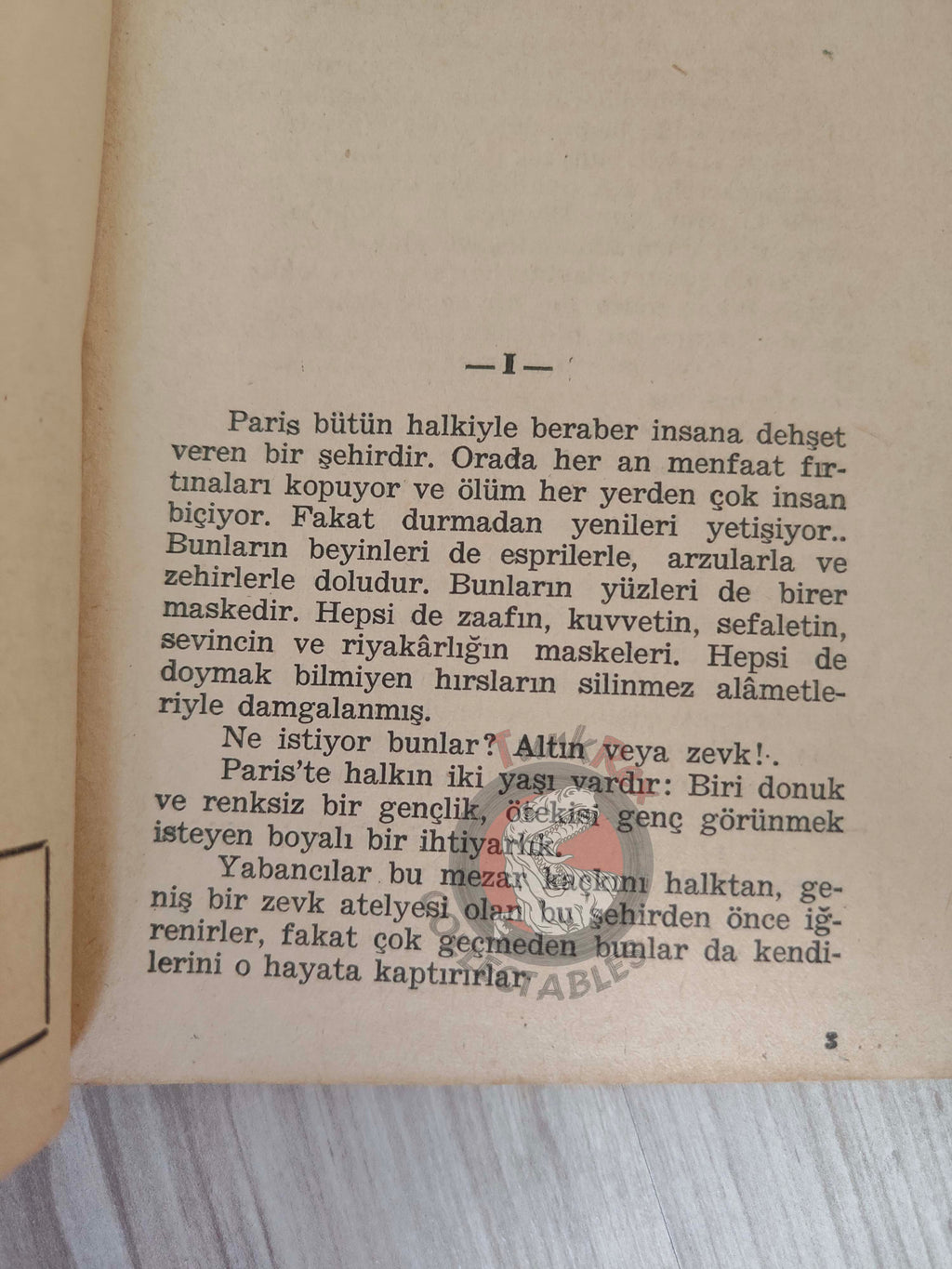 Honoré de Balzac – The Girl with the Golden Eyes 1955 1st Turkish Book Turkey