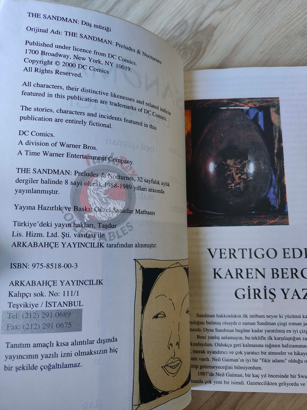 The Sandman – Preludes & Nocturnes Vol #1 2000 Turkish Comic Turkey