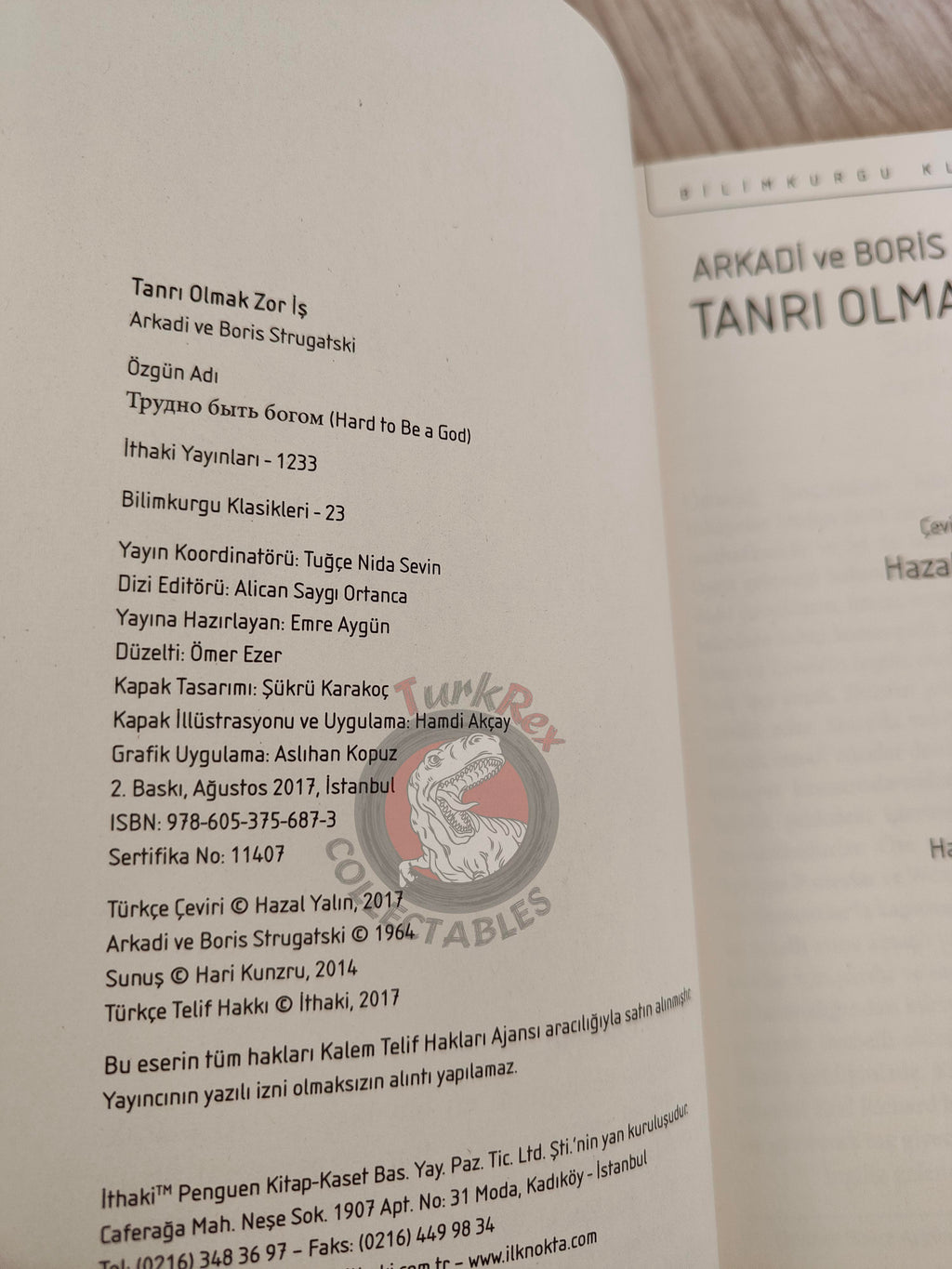 Arkadi and Boris Strugatski – Hard to Be a God 2017 Turkish Book Turkey