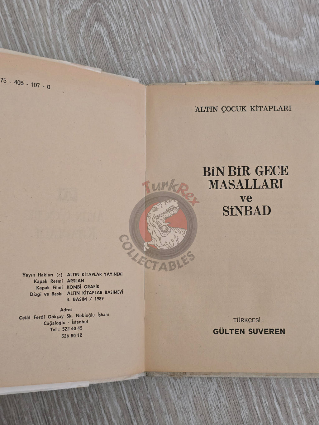 Sinbad the Sailor 1989 HC/DJ Turkish Book Turkey 1001 Nights