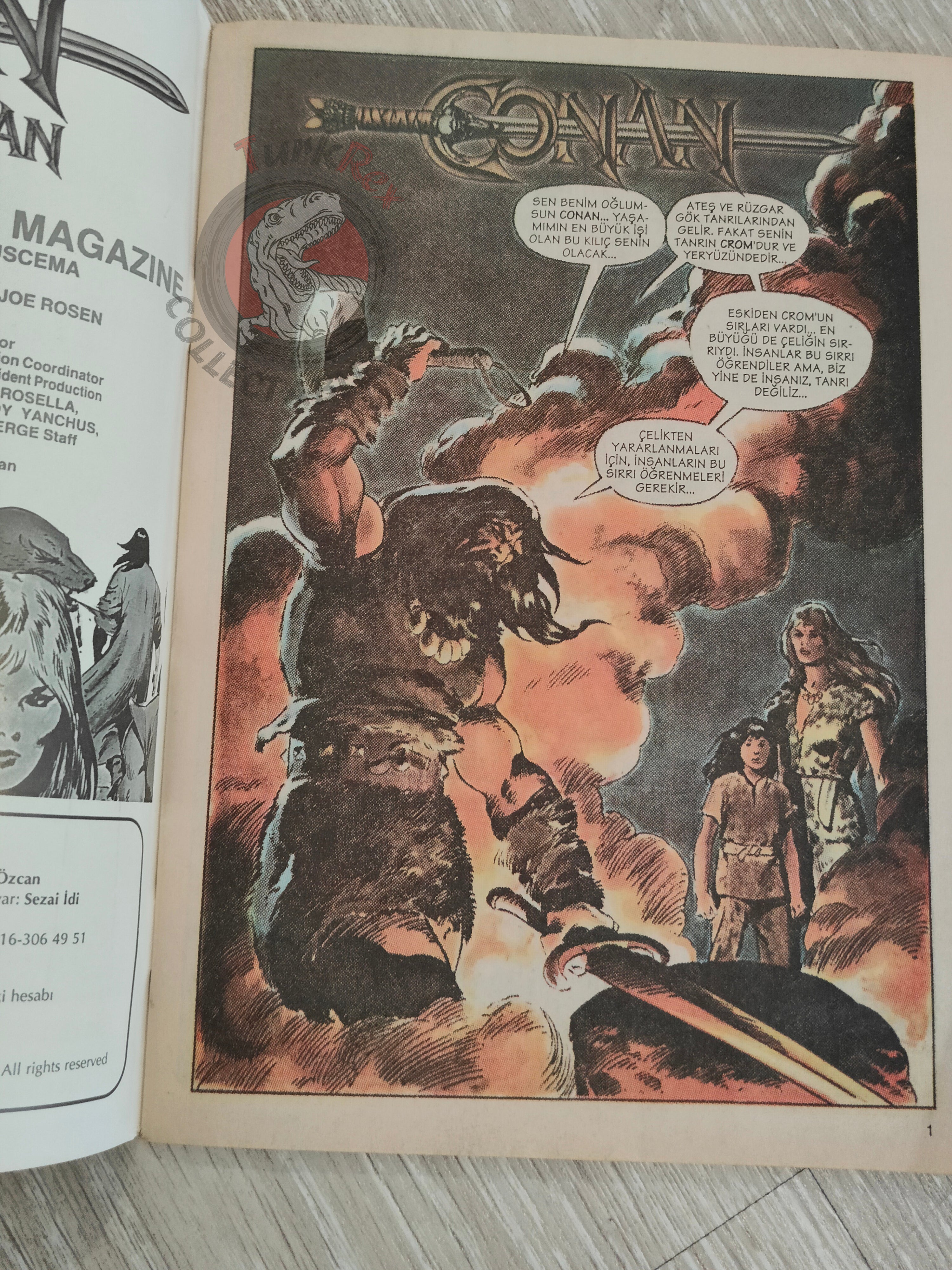 Conan #1 Marvel Super Special Magazine Issue Turkish Comic Turkey