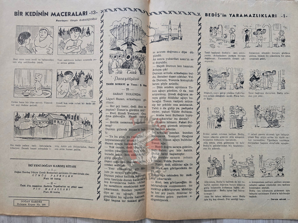 Doğan Kardeş 1952 Magazine #298 Turkish Comic Turkey