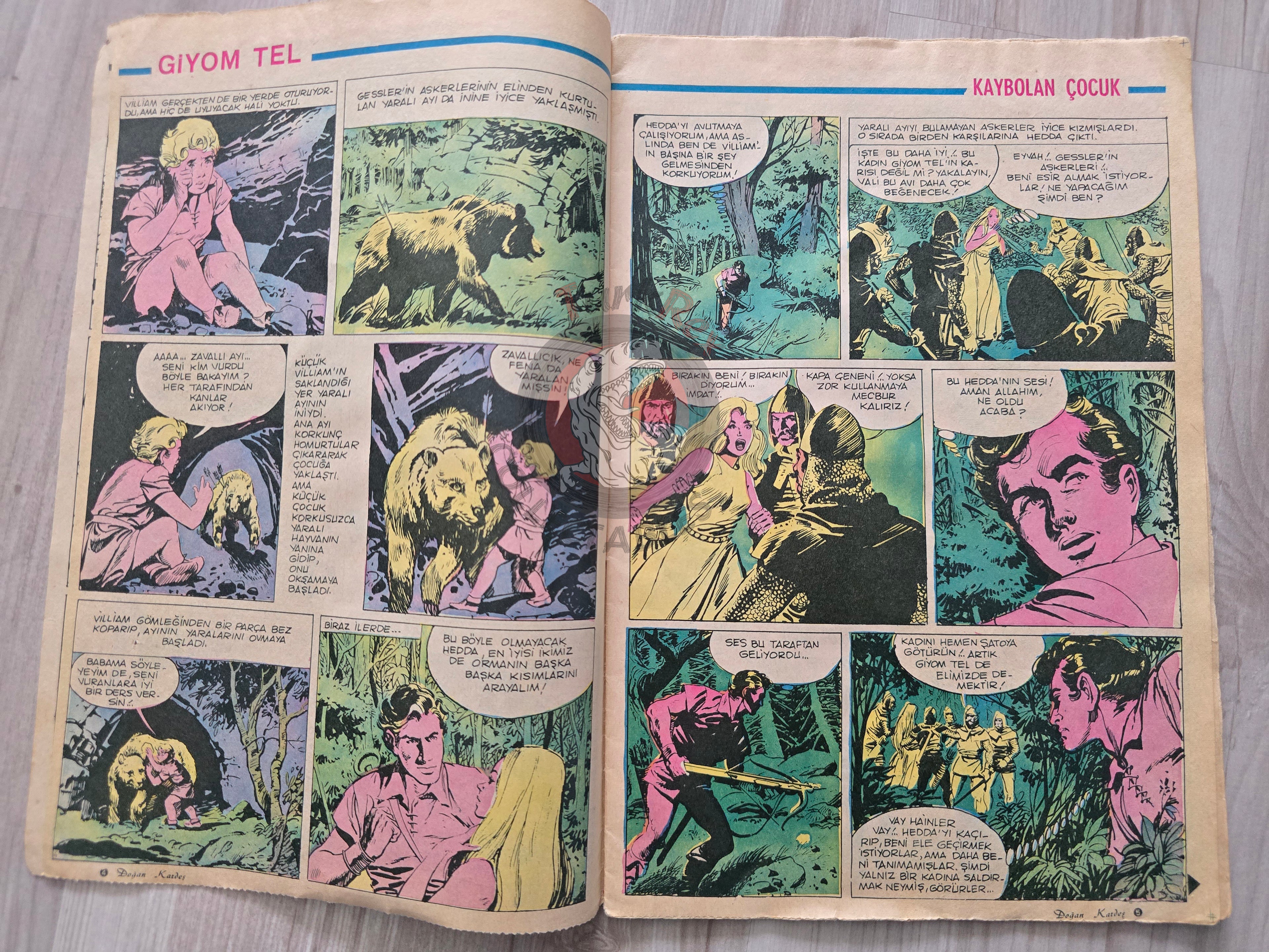 Doğan Kardeş 1971 Magazine #34 Turkish Comic Turkey William Tell Alice In Wonderland