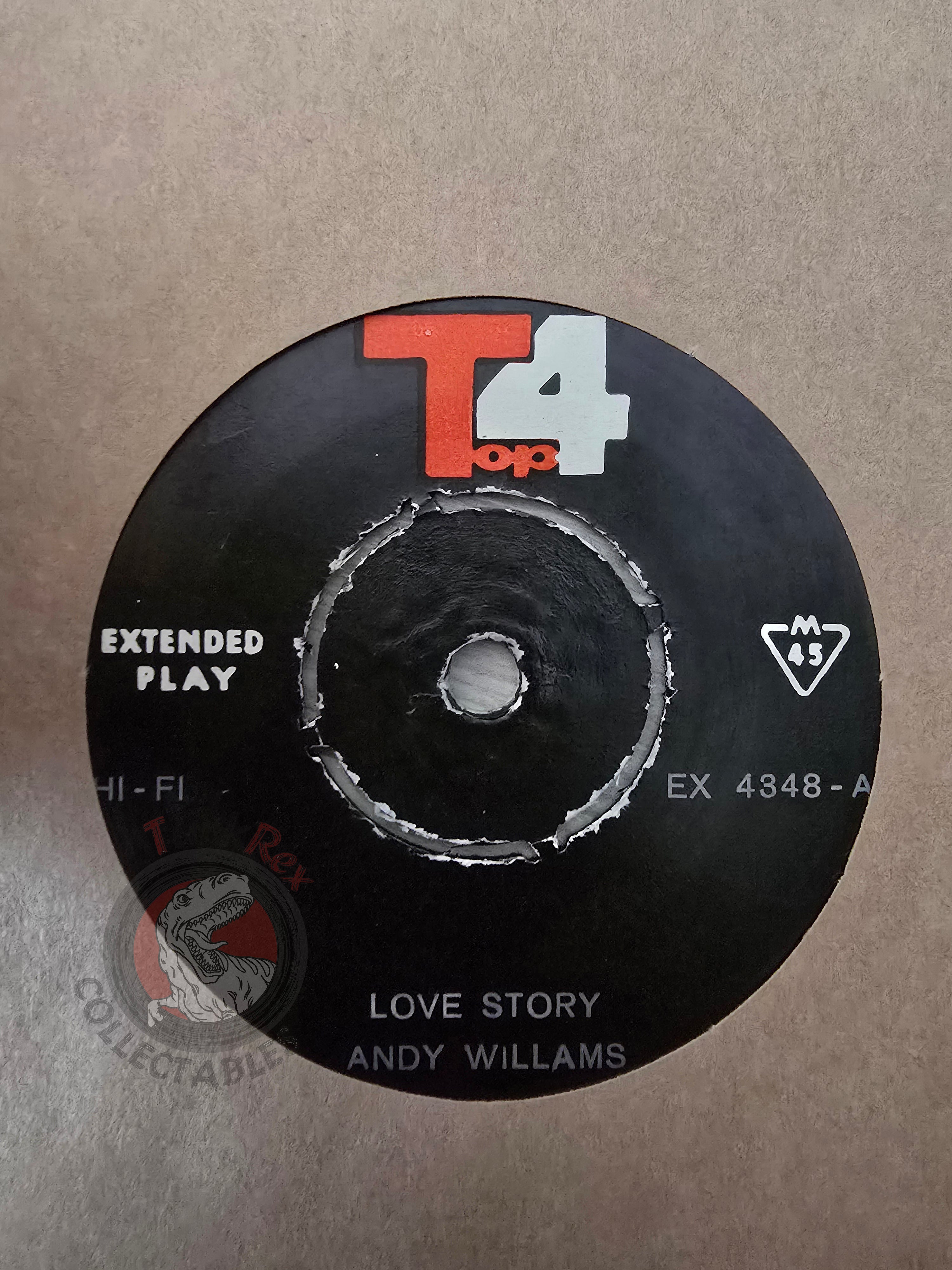 Andy Williams – Love Story 7" Iran Pressing Vinyl Iranian Edition
