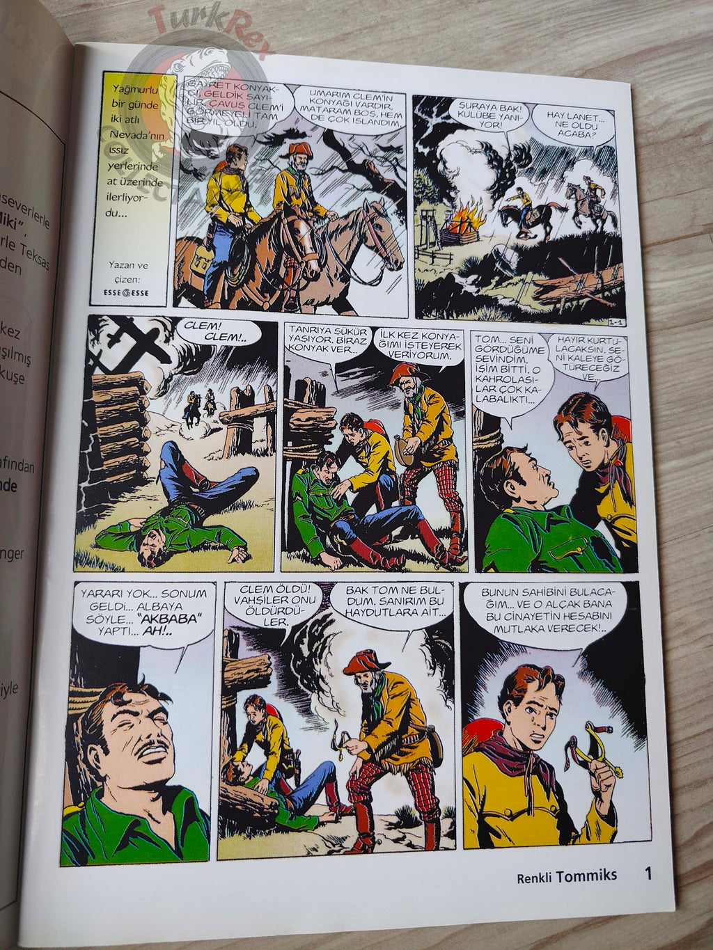Capitan Miki #1 Il Ranger del Nevada Turkish Comic Turkey EsseGesse Colored