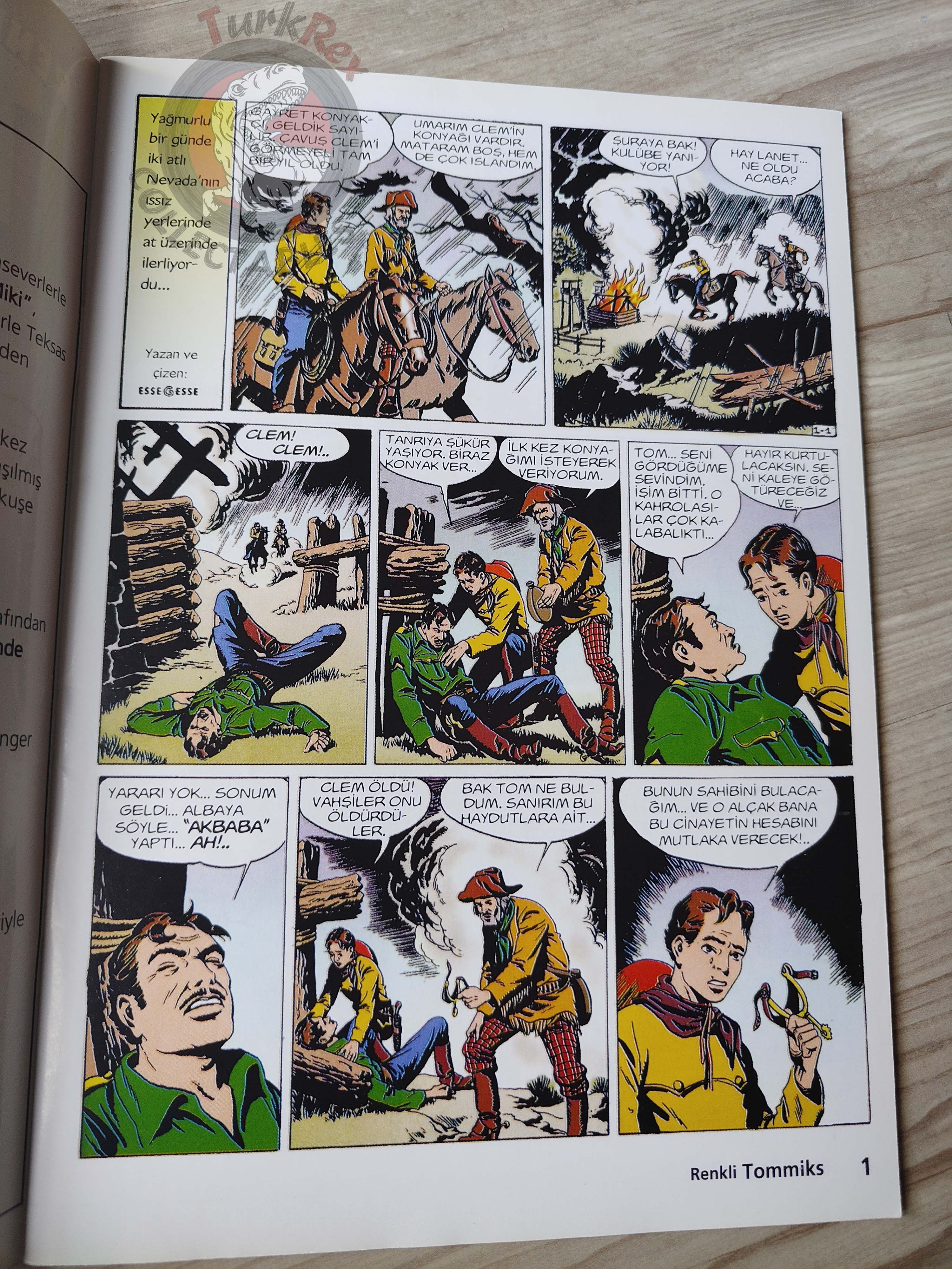 Capitan Miki #1 Il Ranger del Nevada Turkish Comic Turkey EsseGesse Colored