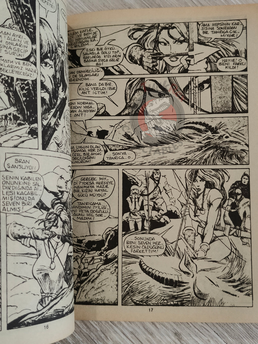Red Sonja #9 1987 Turkish Comic Turkey Cover #8 - #9 Indiana Jones #11
