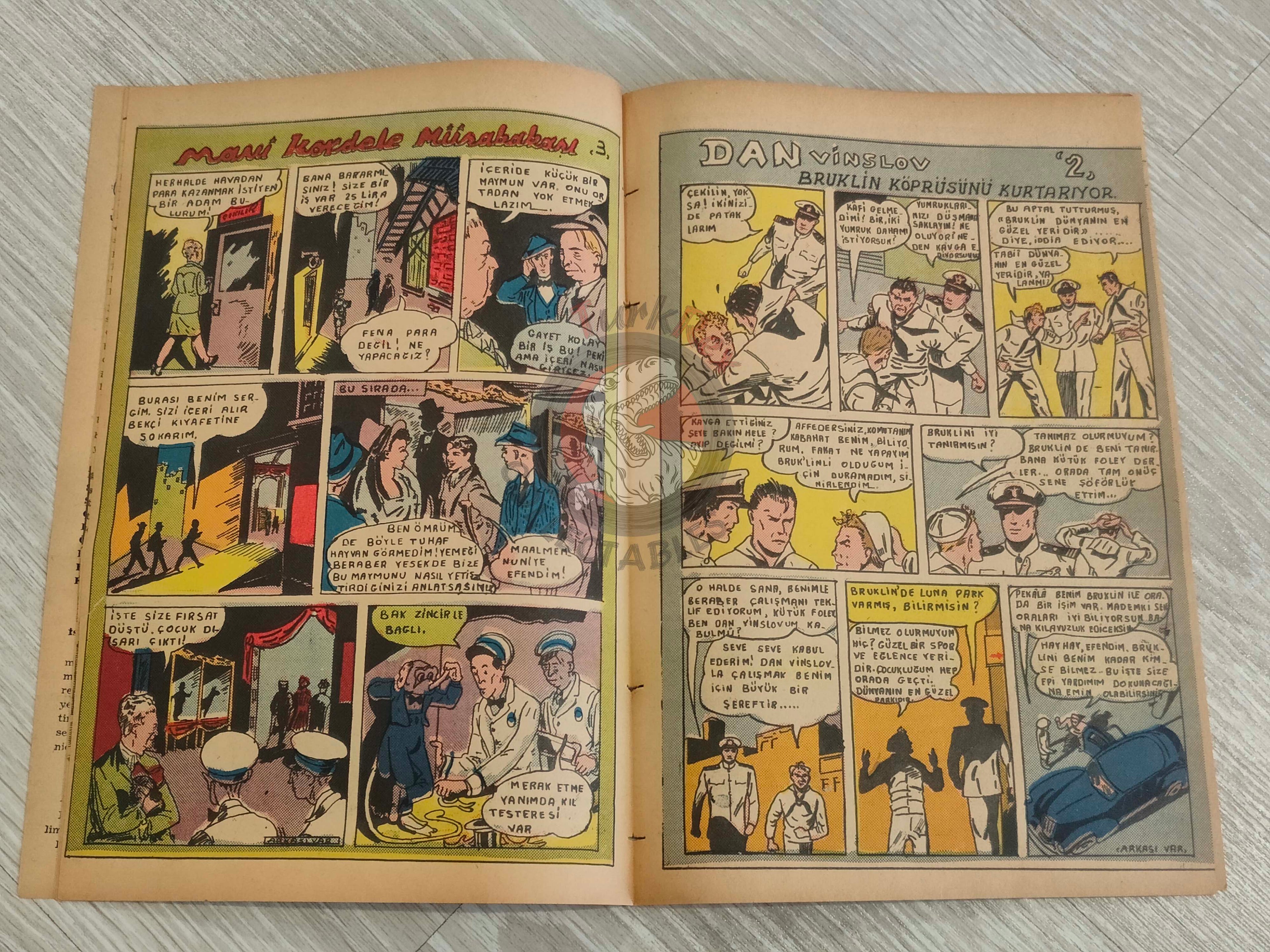 Çocuk Alemi #39 Captain Marvel Jr 1947 Don Winslow of the Navy Turkish Comic Turkey