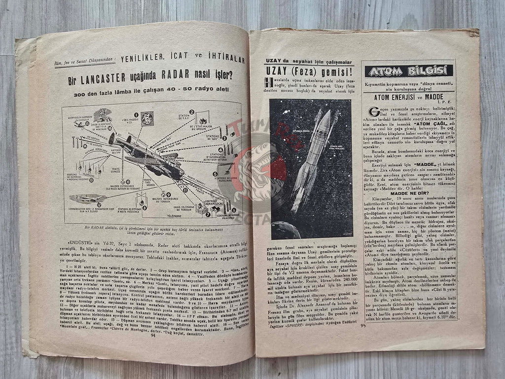 Industry: Science, Art and Technology 1946 Turkish Mag Turkey The American Tool Works Co. Lancaster Bomber