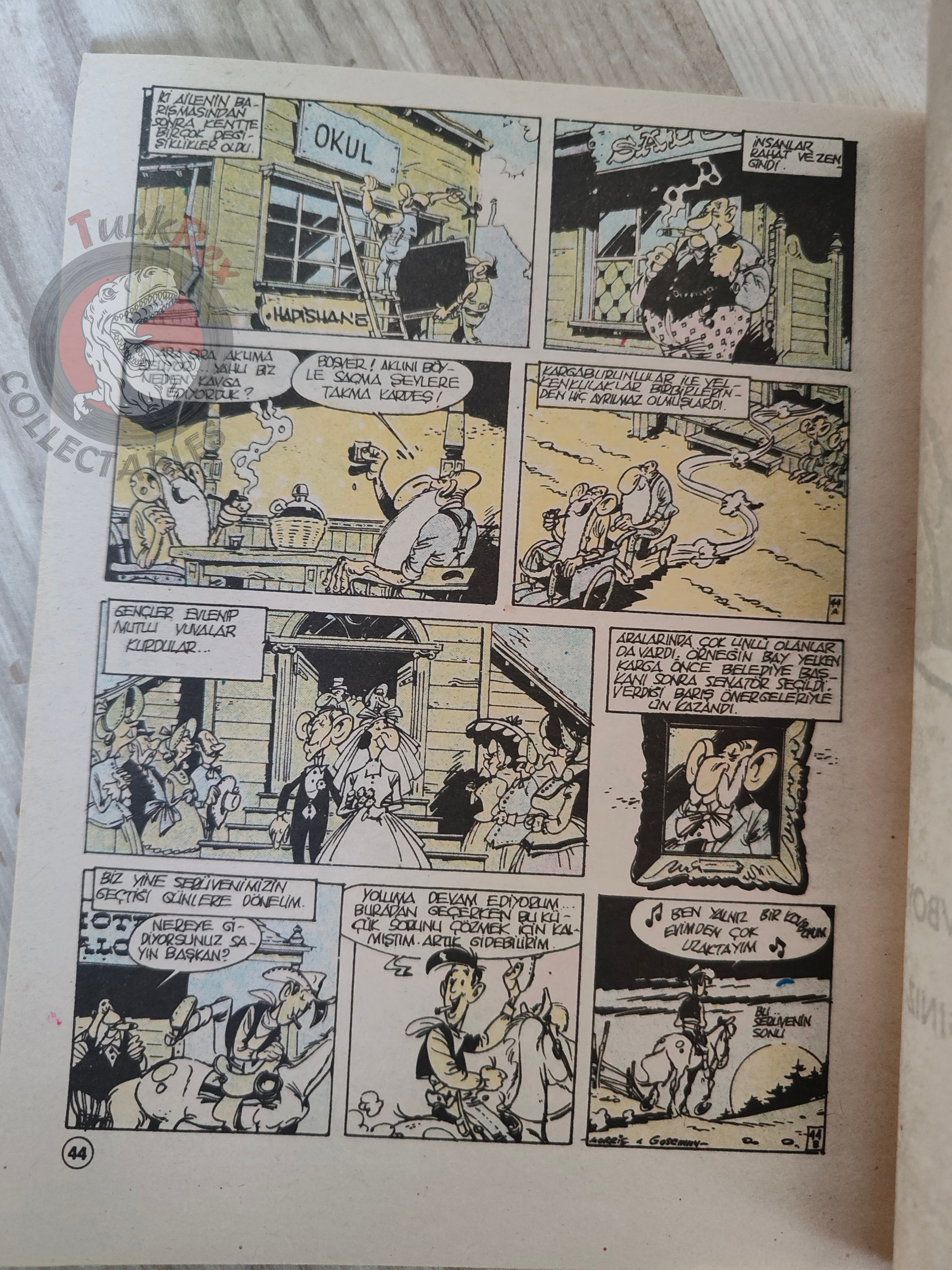 Lucky Luke #45 Les Rivaux de Painful Gulch 1989 Turkish Comic Turkey