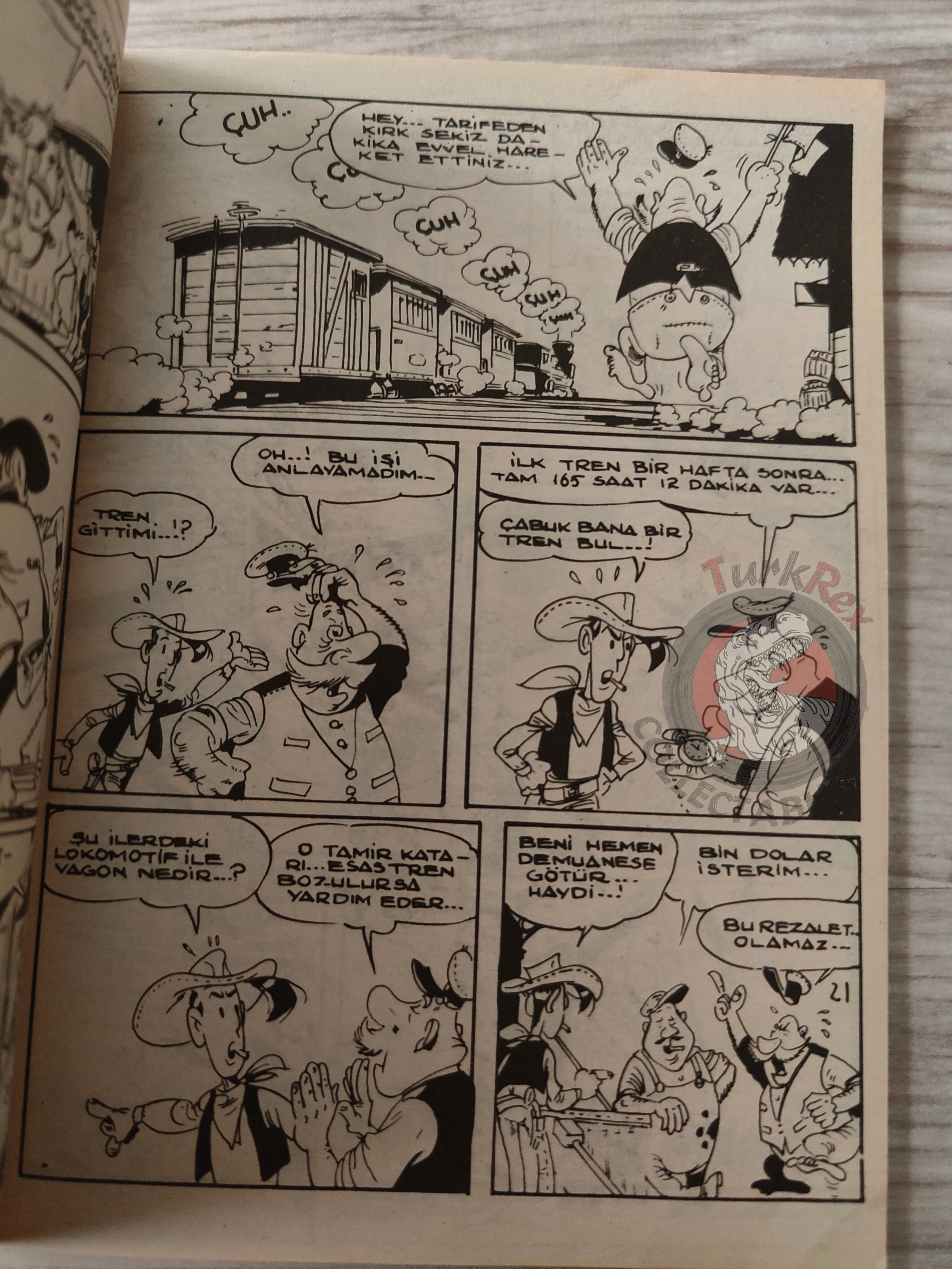 Lucky Luke - Les Collines noires 1980s Turkish Comic Turkey