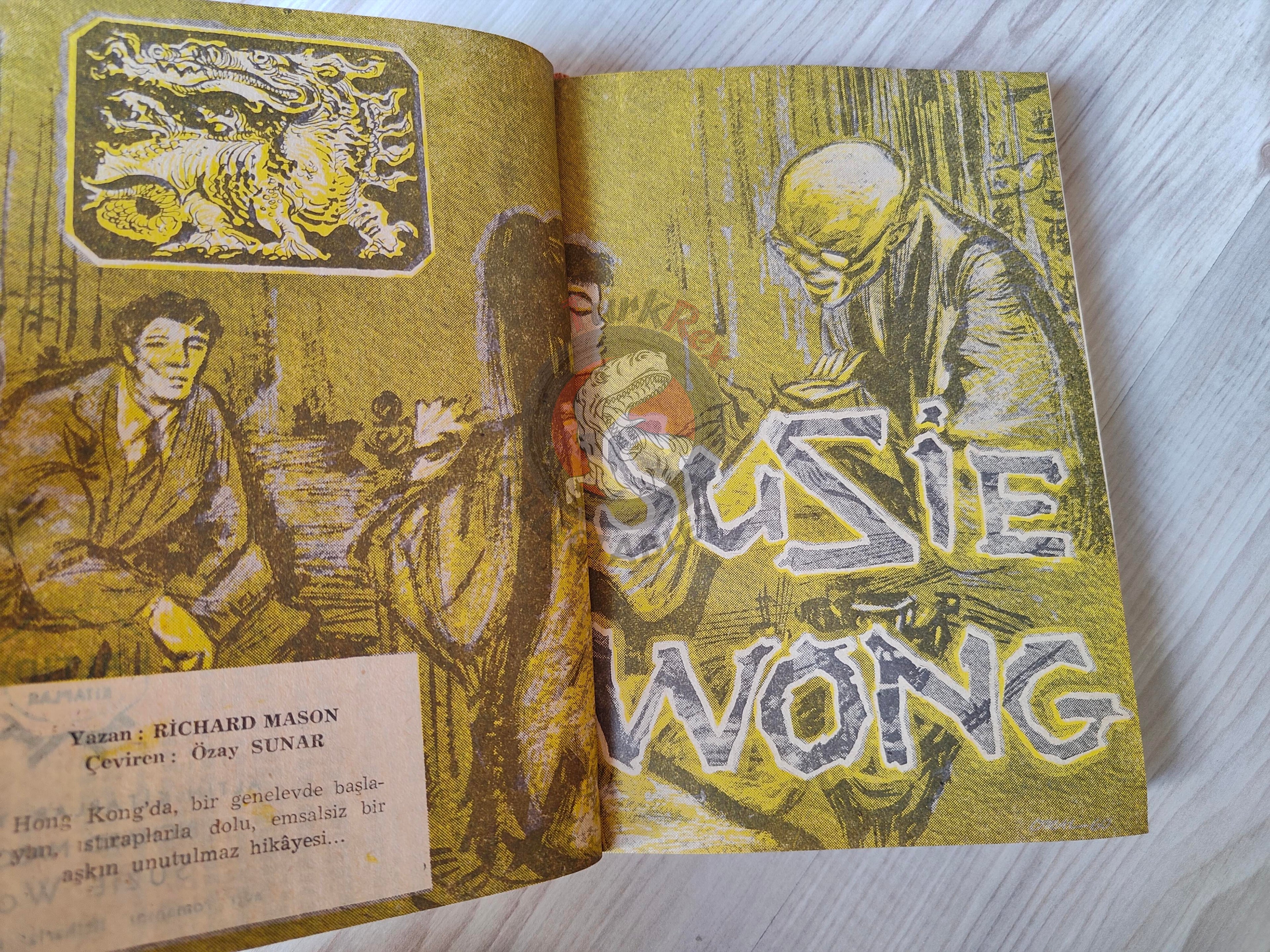 Richard Mason – The World of Suzie Wong 1960 1st Turkish Book Turkey HC/DJ