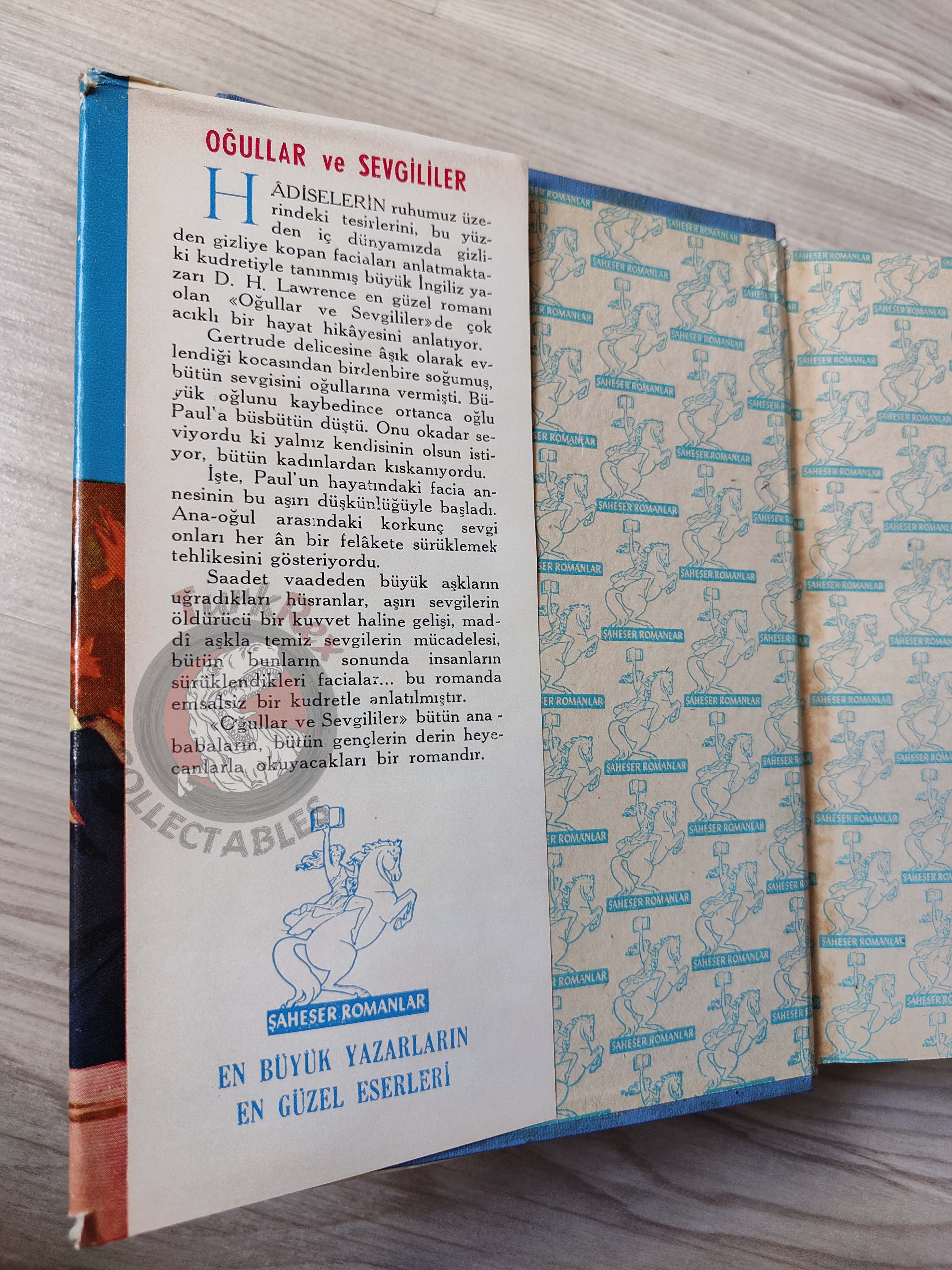 D. H. Lawrence – Sons and Lovers 1965 1st HC/DJ Turkish Book Turkey