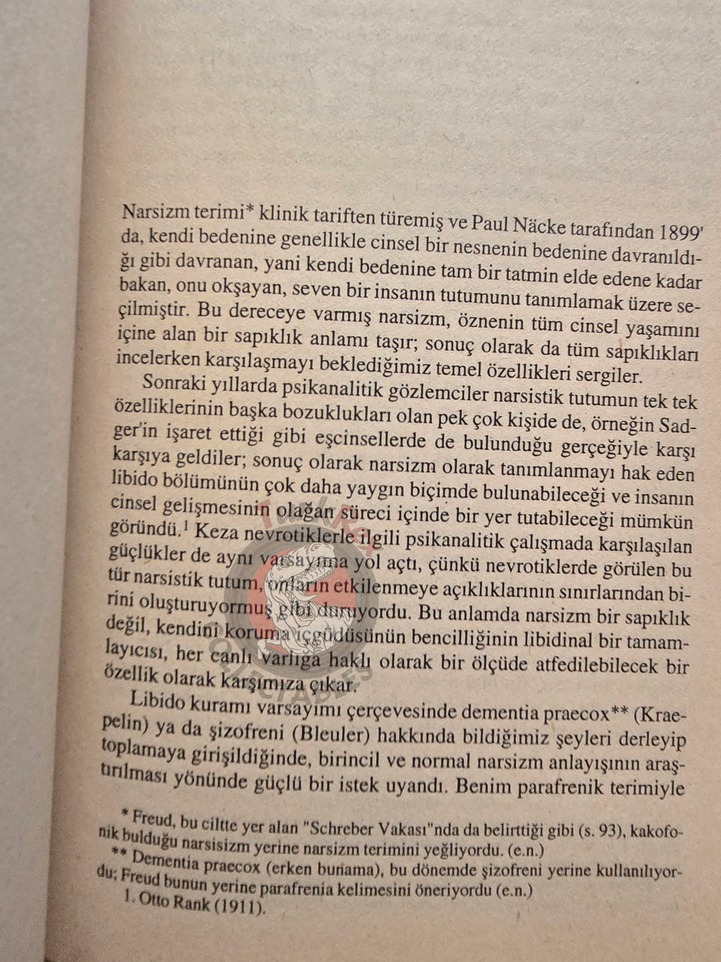 Sigmund Freud – On Narcissism & Psycho-Analytic Notes 1998 Turkish Book Turkey
