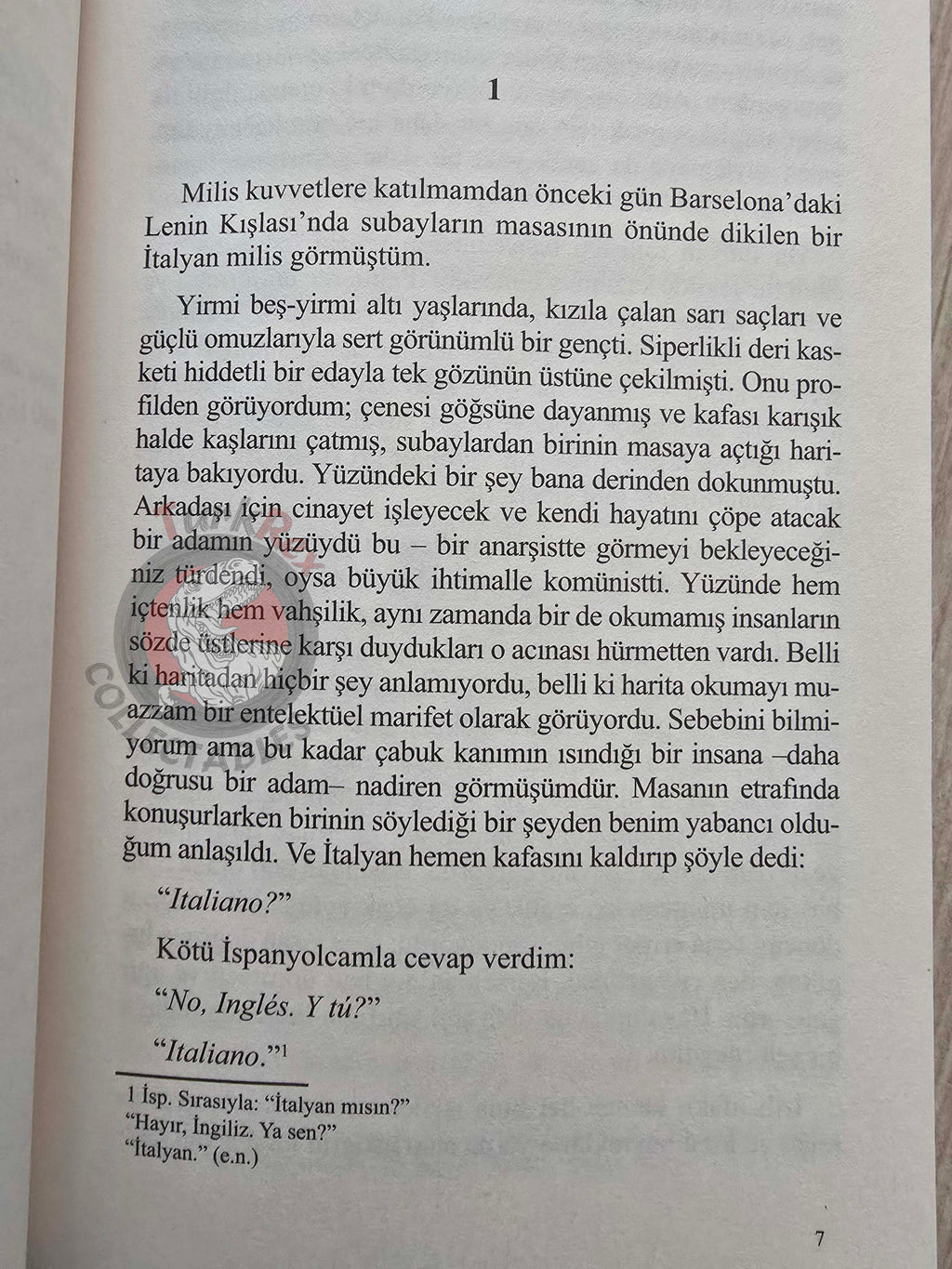 George Orwell –  Homage to Catalonia  2021 Turkish Book Turkey