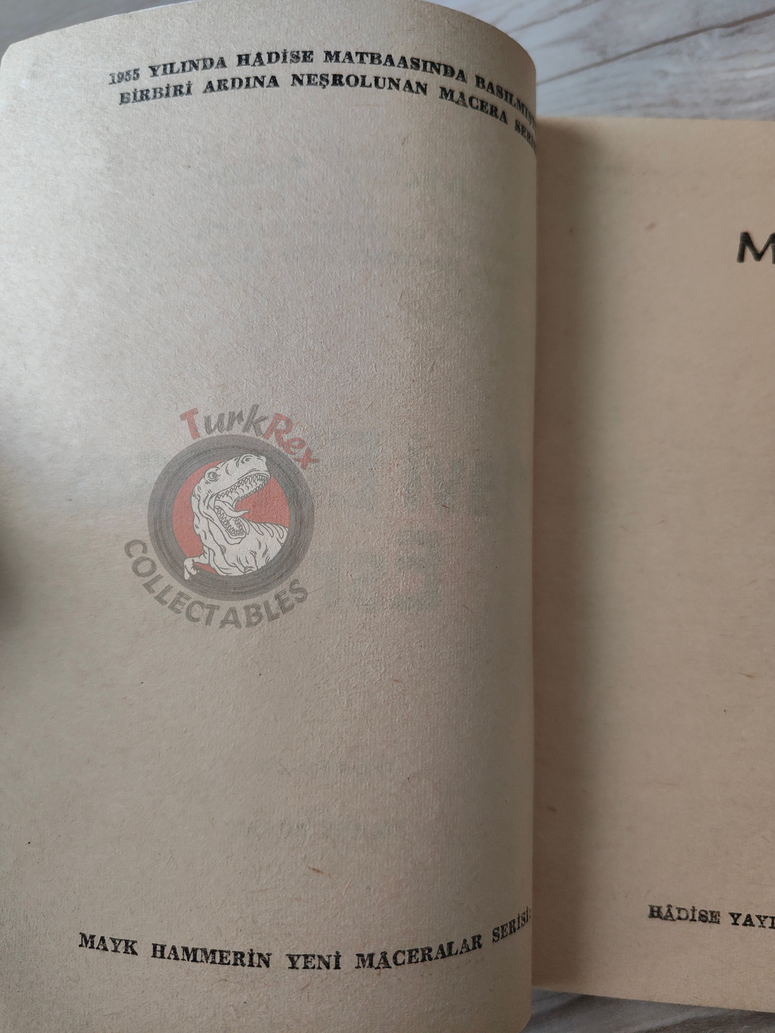 Mickey Spillane – Mike Hammer Mavi Elmasın Sırrı 1955 1st Turkish Book Turkey