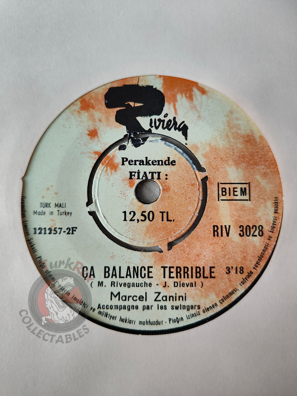 Marcel Zanini – Tu Veux, Tu Veux Pas 7" Promo Turkish Pressing Vinyl Turkey Edition