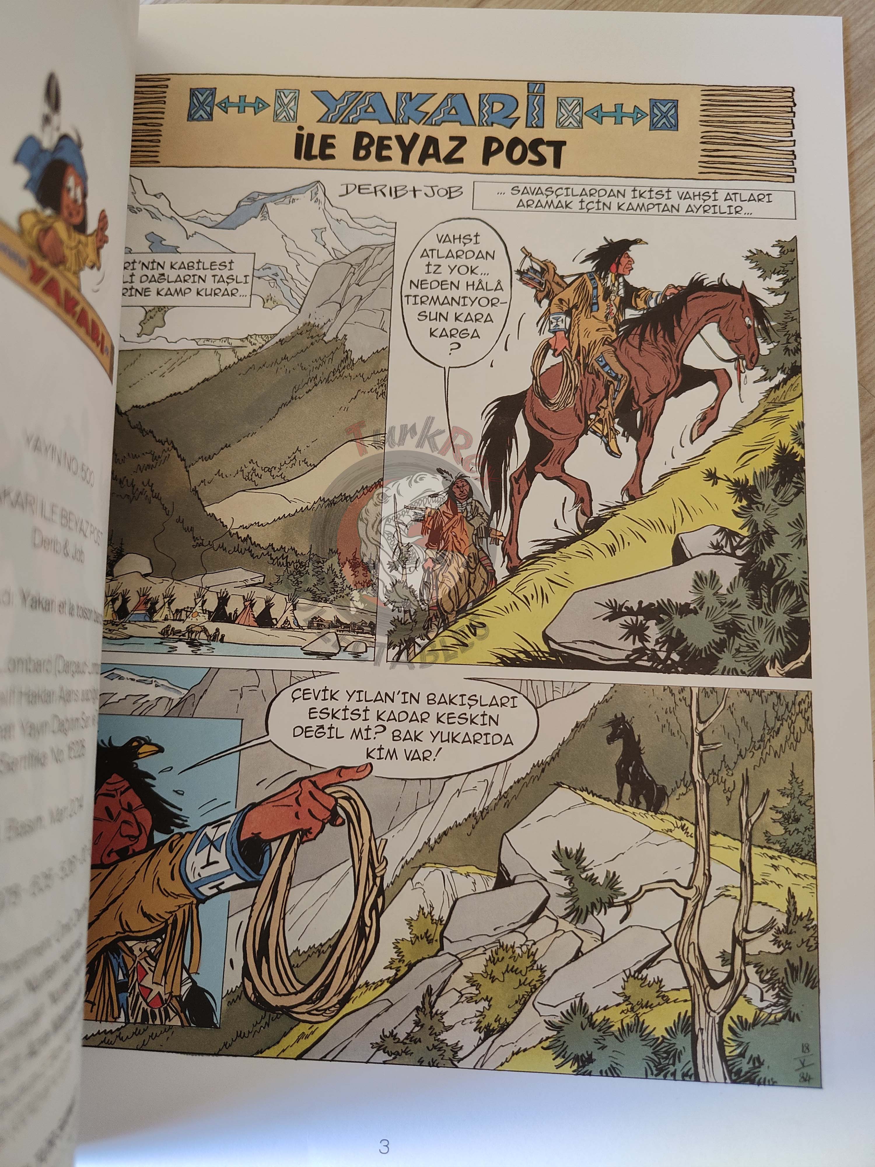 Yakari #8 Au pays des loups Turkish Comic Turkey Derib + Job