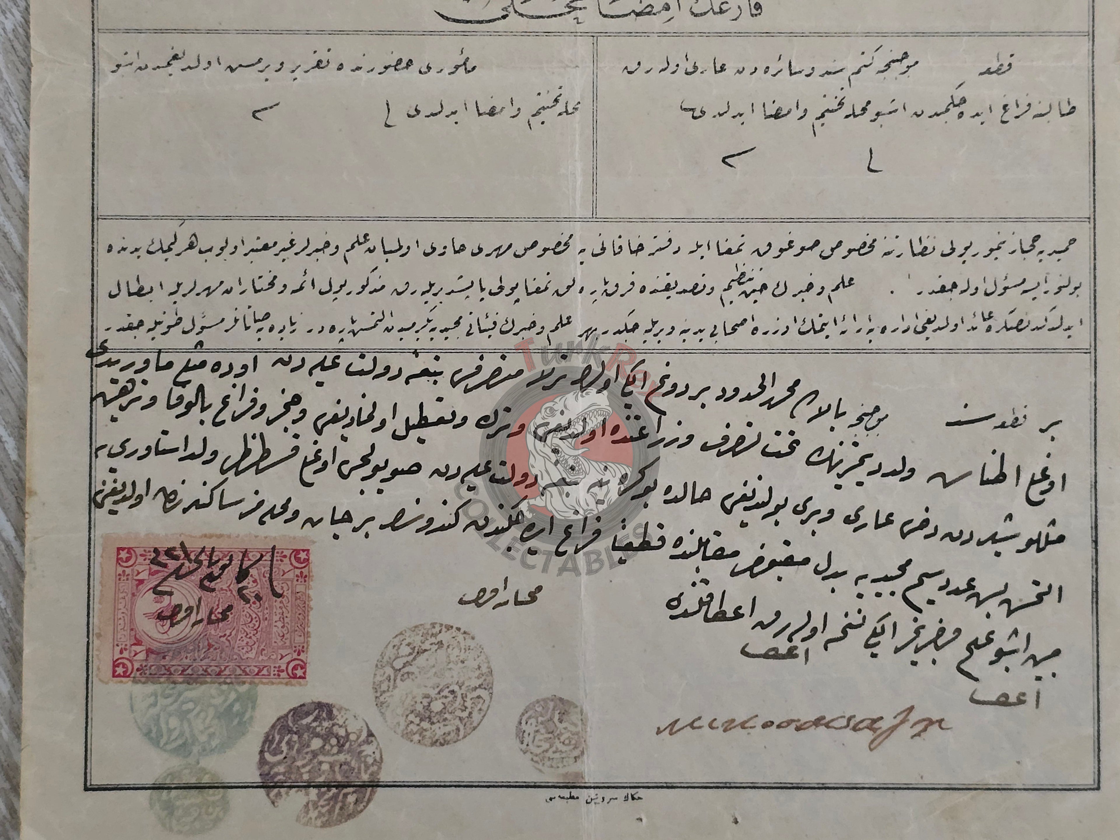 Ottoman 1906 Land Deed Plot in İzmir Title Rum Greek Citizen Greece
