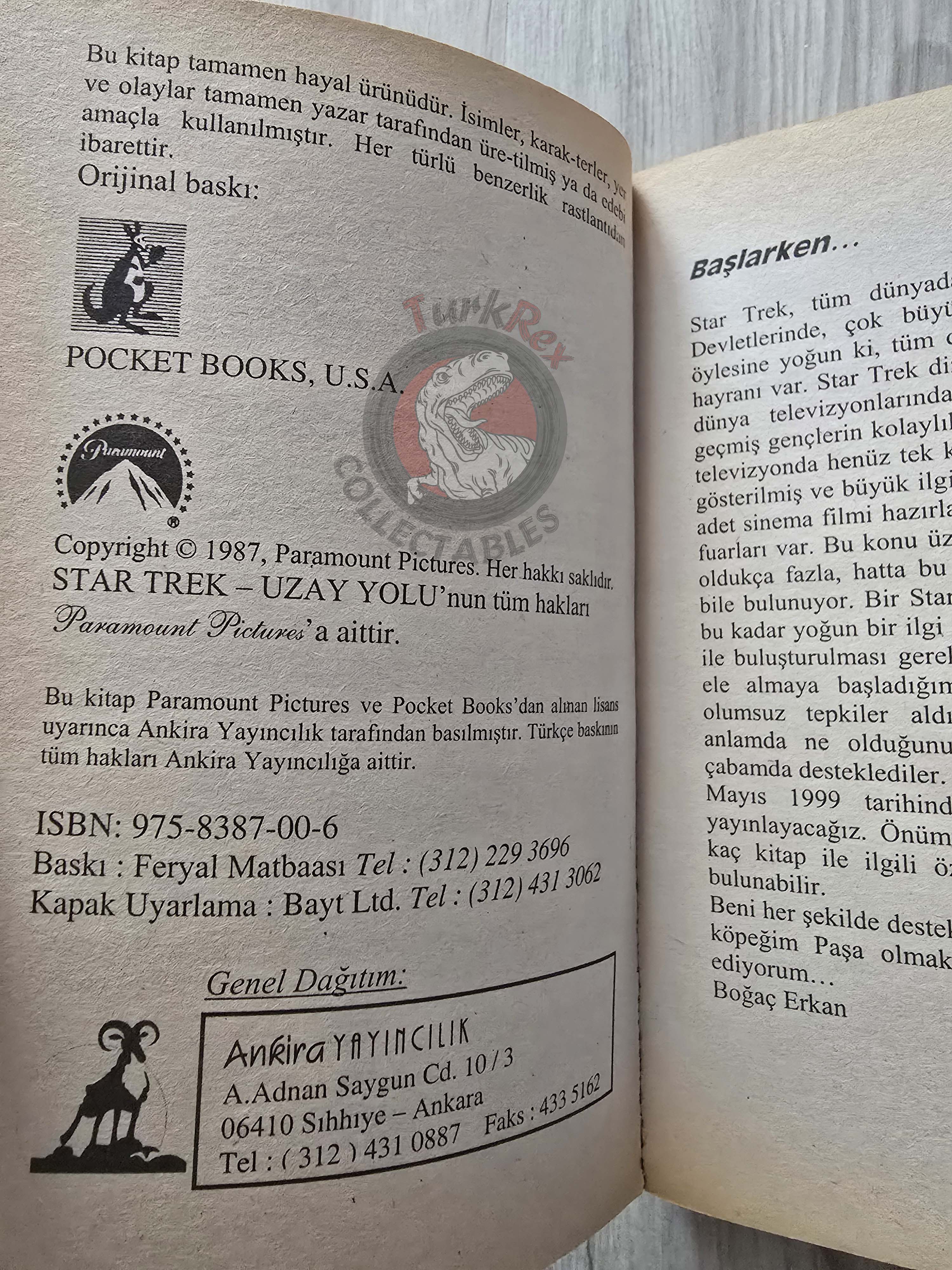 Star Trek: Encounter at Farpoint – David Gerrold 1987 1st Turkish Book Turkey
