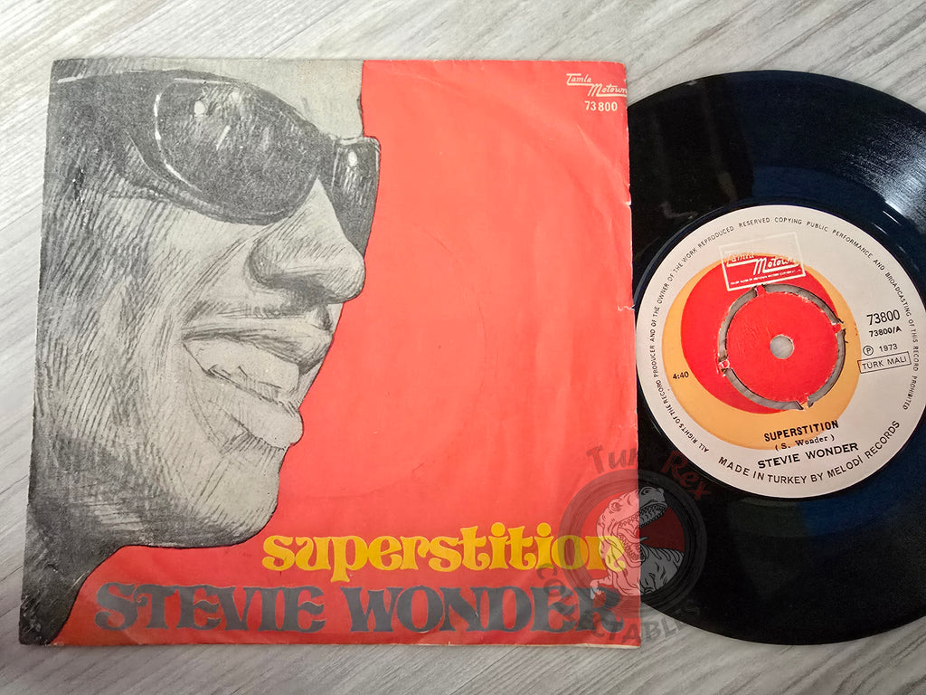 Stevie Wonder – Superstition 7" Promo Turkish Pressing Vinyl Turkey Edition