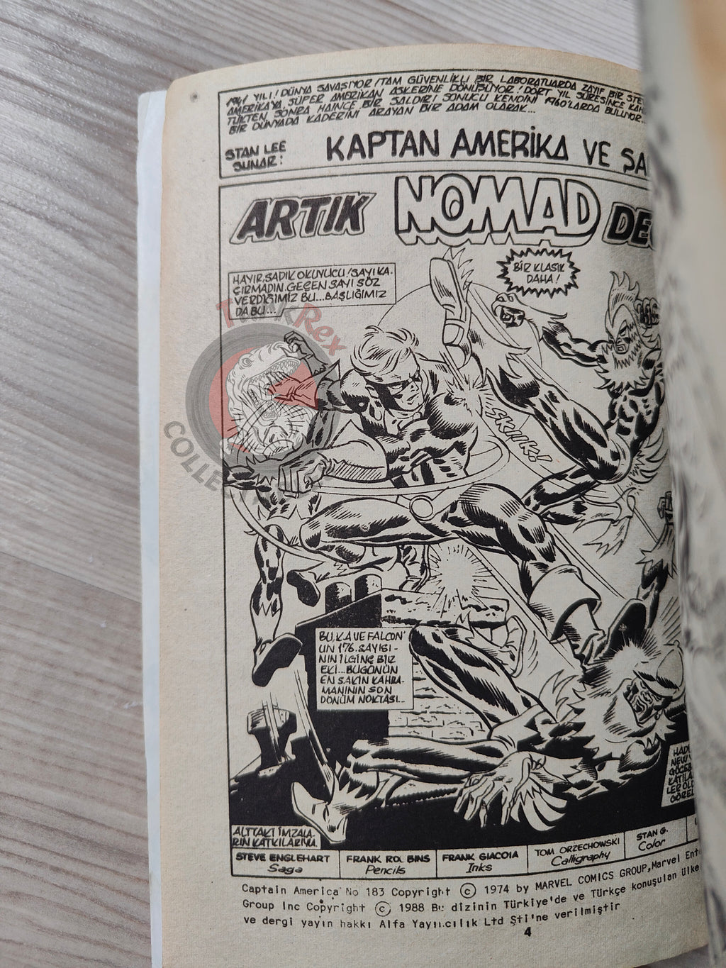 Captain America – Issue #8 1988 Turkish Comic Turkey #183 #184 #185 #186