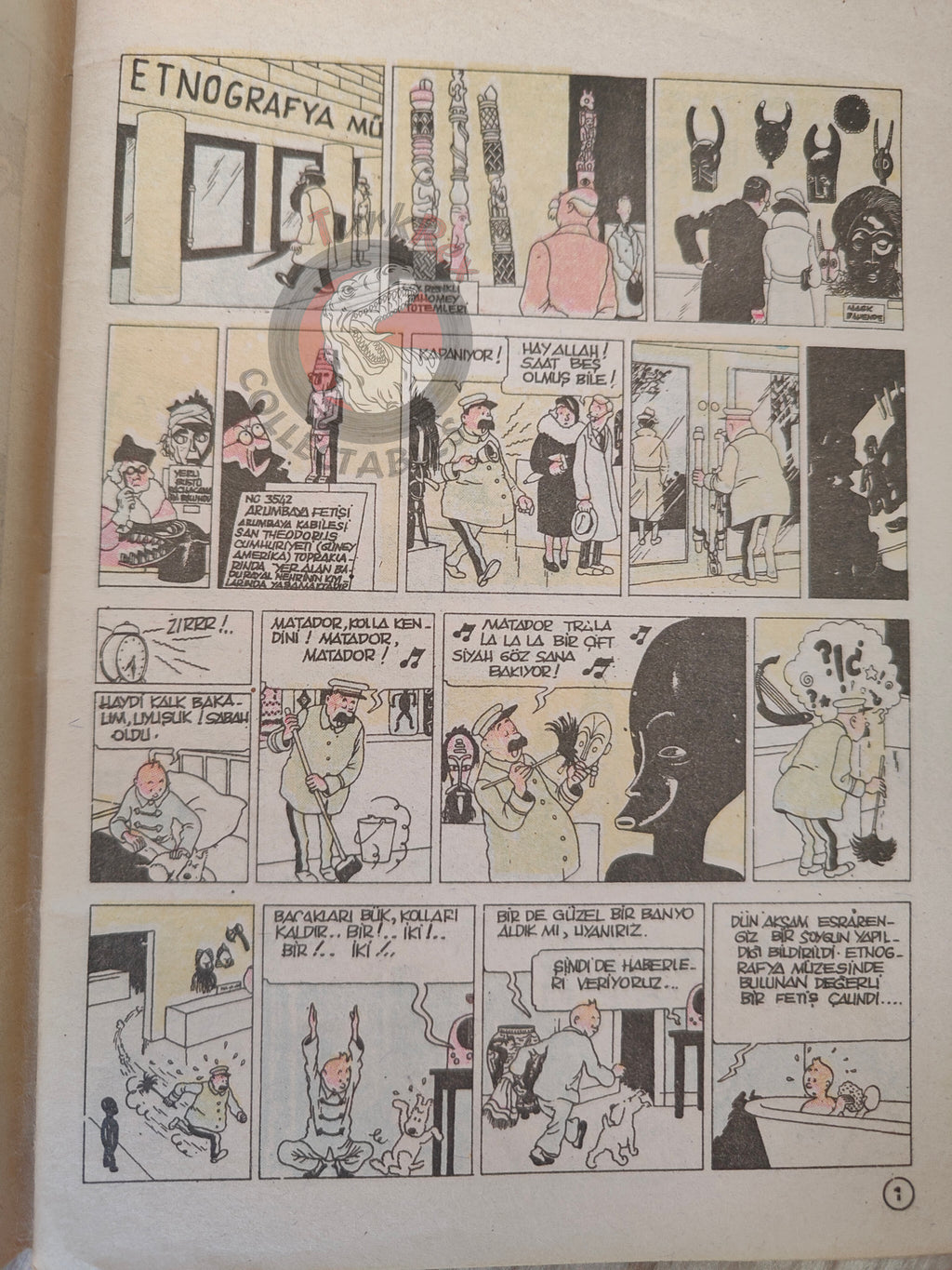 Tintin – The Broken Ear  1989 Turkish Edition Comic Turkey