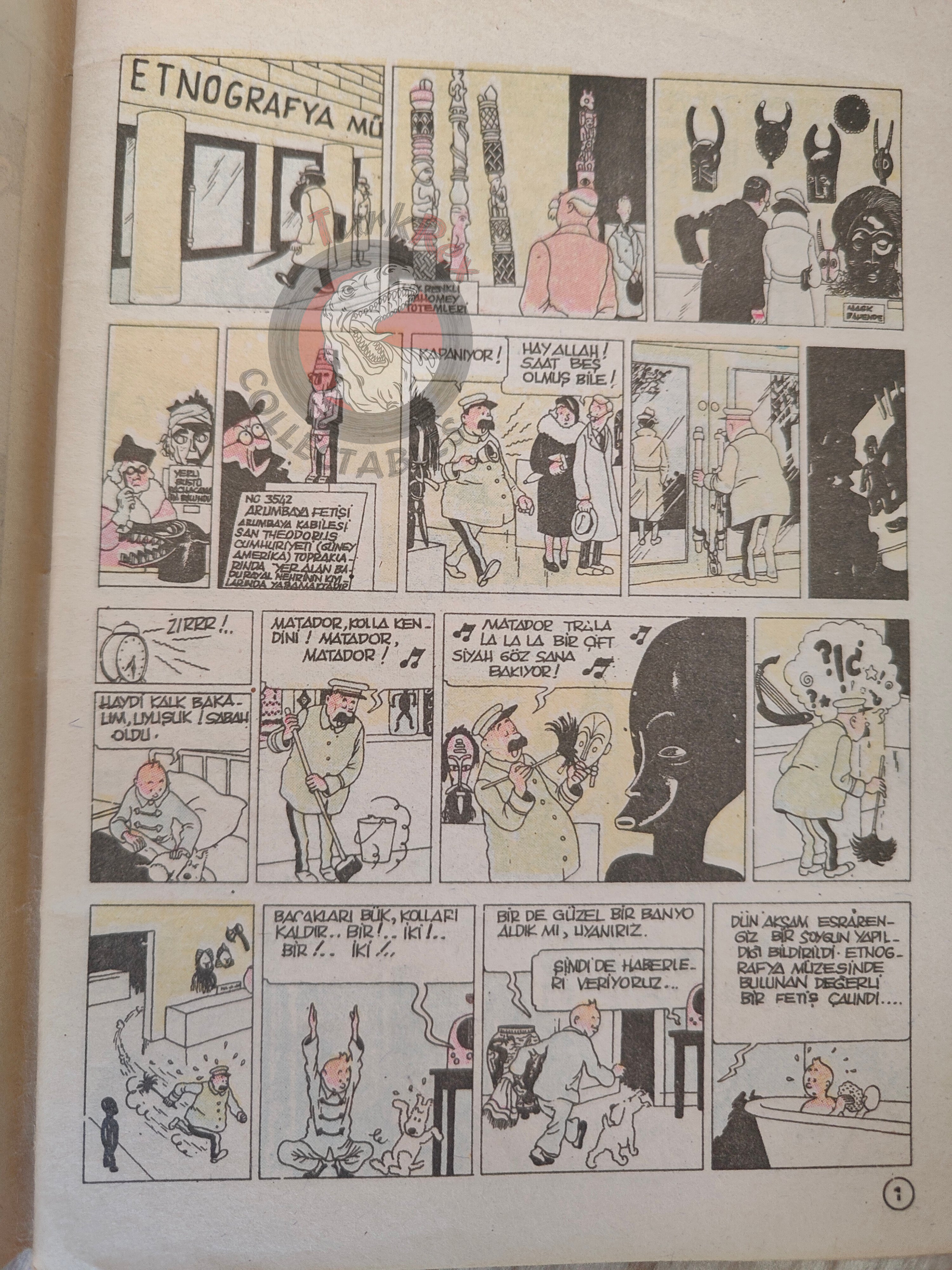 Tintin – The Broken Ear  1989 Turkish Edition Comic Turkey