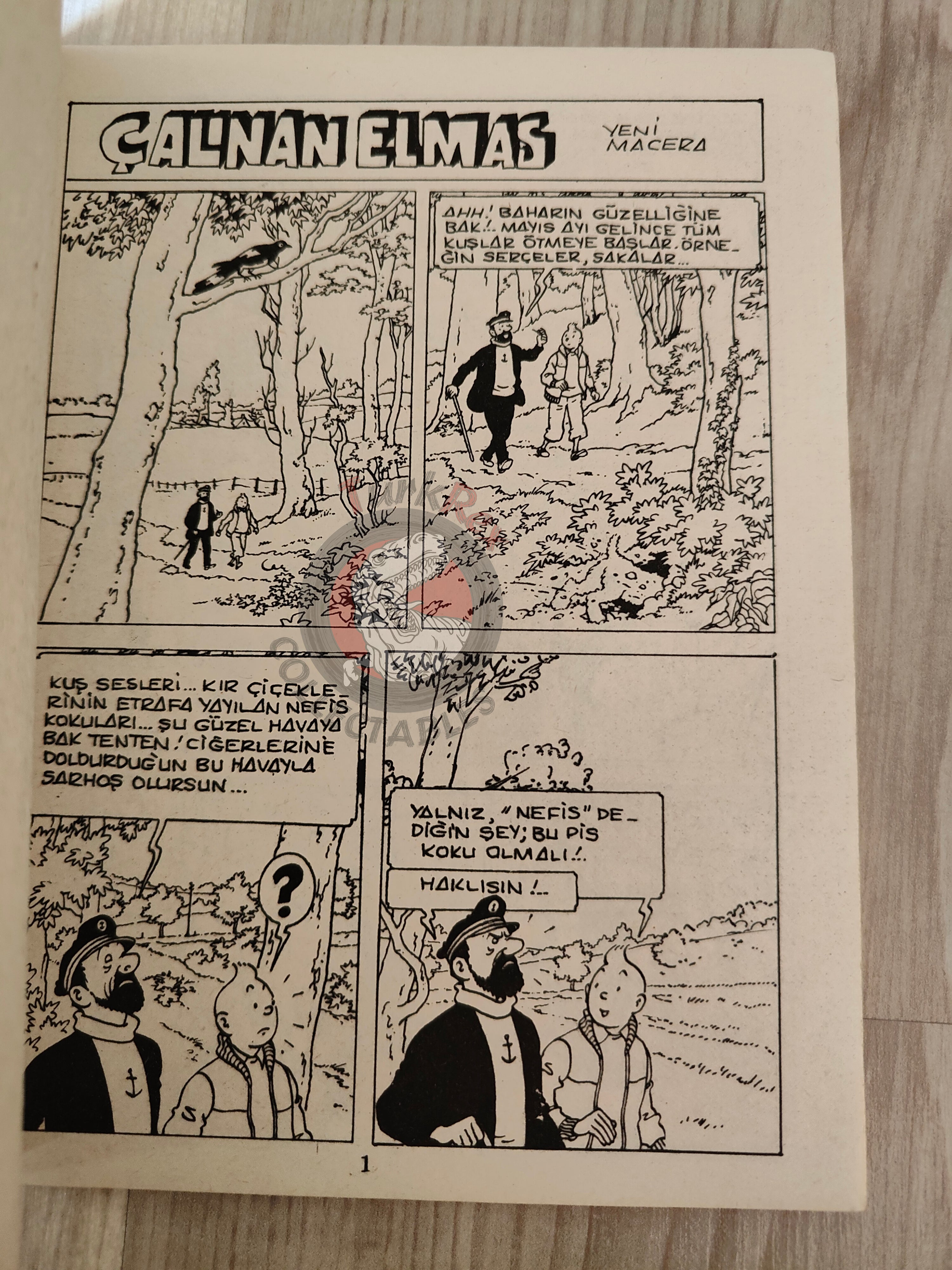 Tintin – The Castafiore Emerald 1980s Turkish Edition Comic Turkey