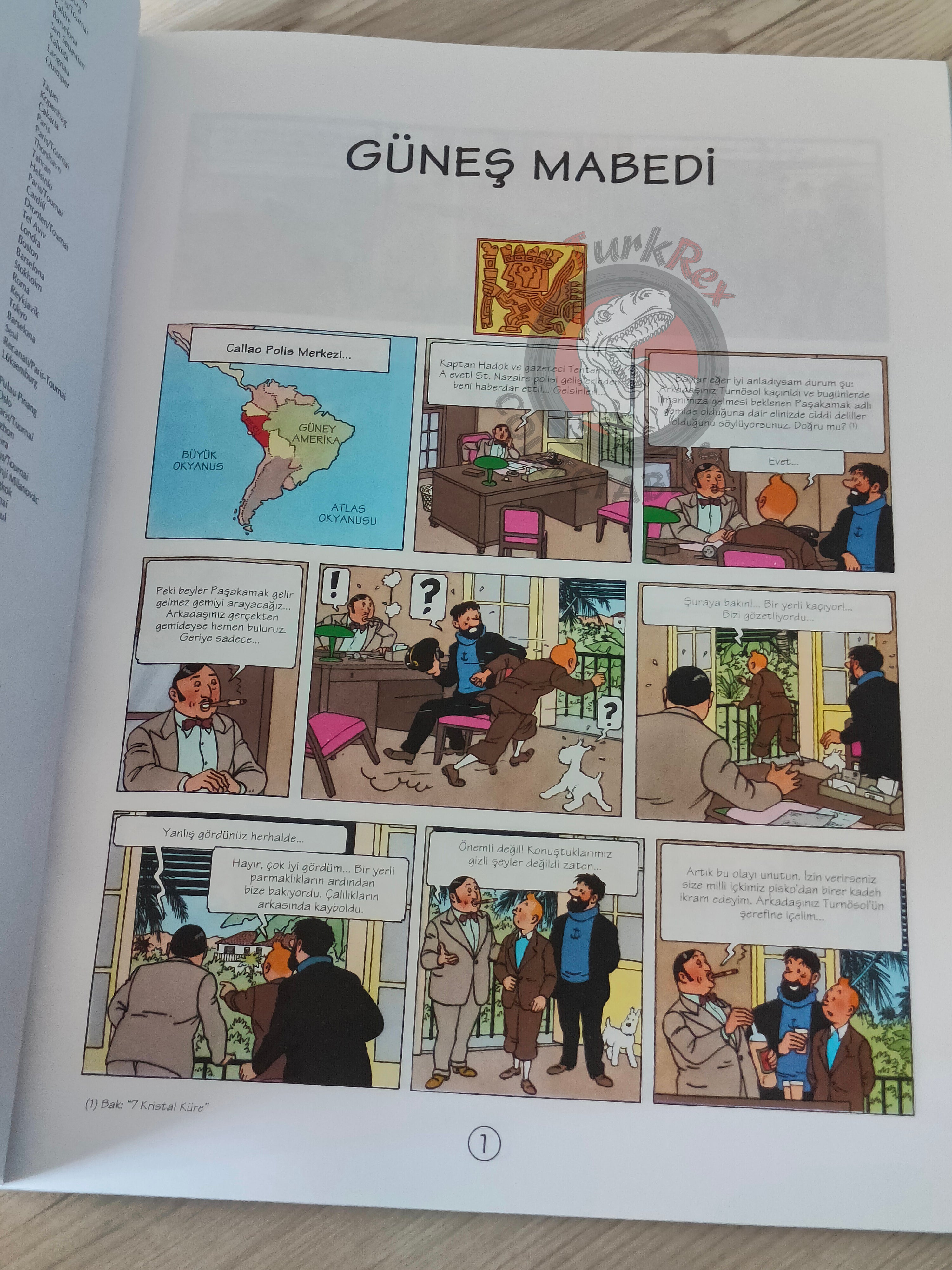 Tintin – Prisoners of the Sun 1998 Turkish Edition Comic Turkey 2nd YKY